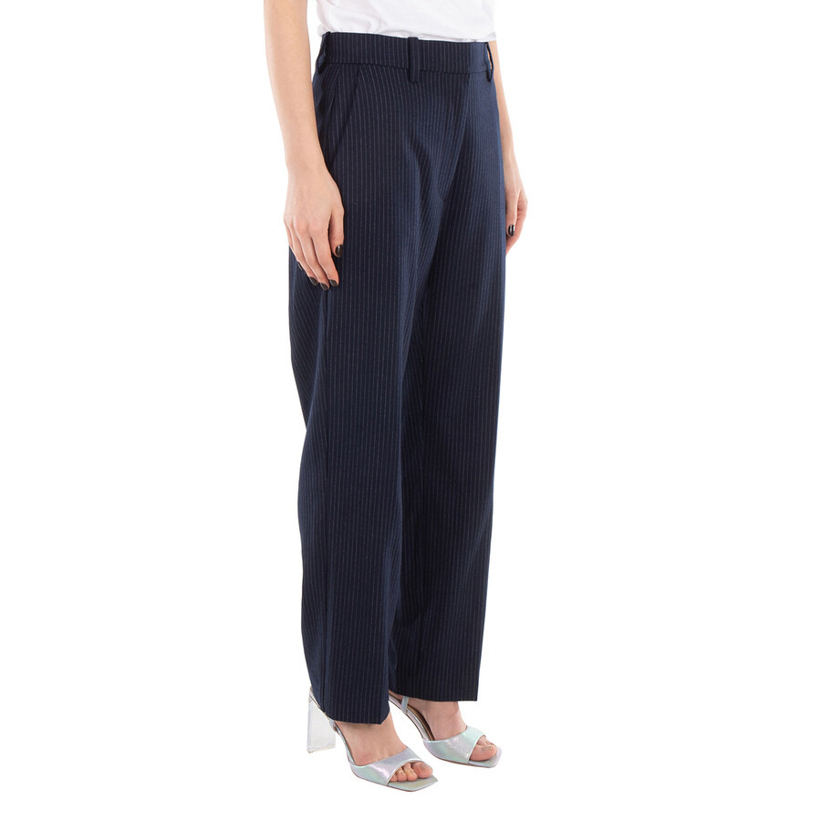 Anine Bing Blaine Wool Blend Cropped Pants - 2