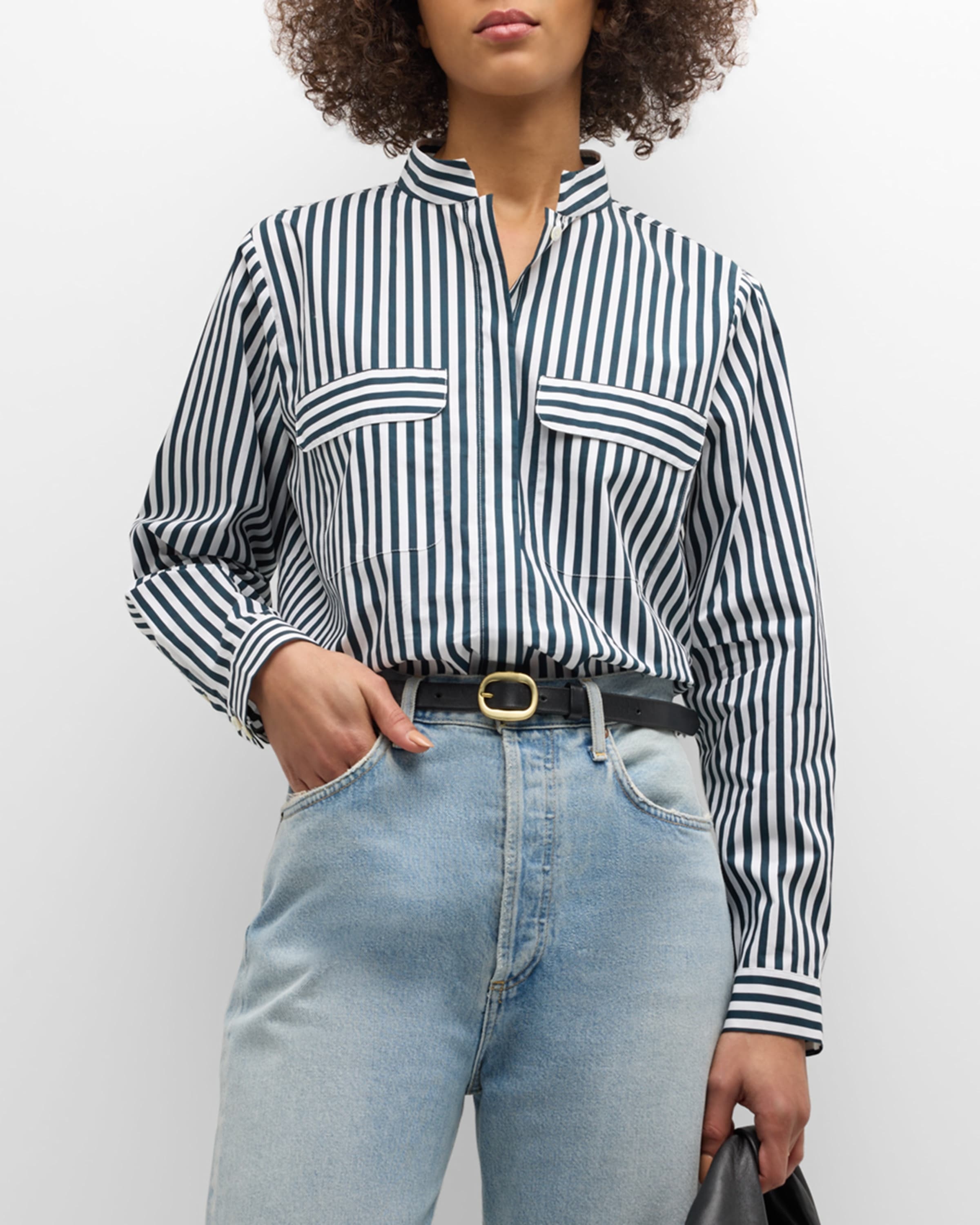 Stripe Double-Pocket Shirt - 2