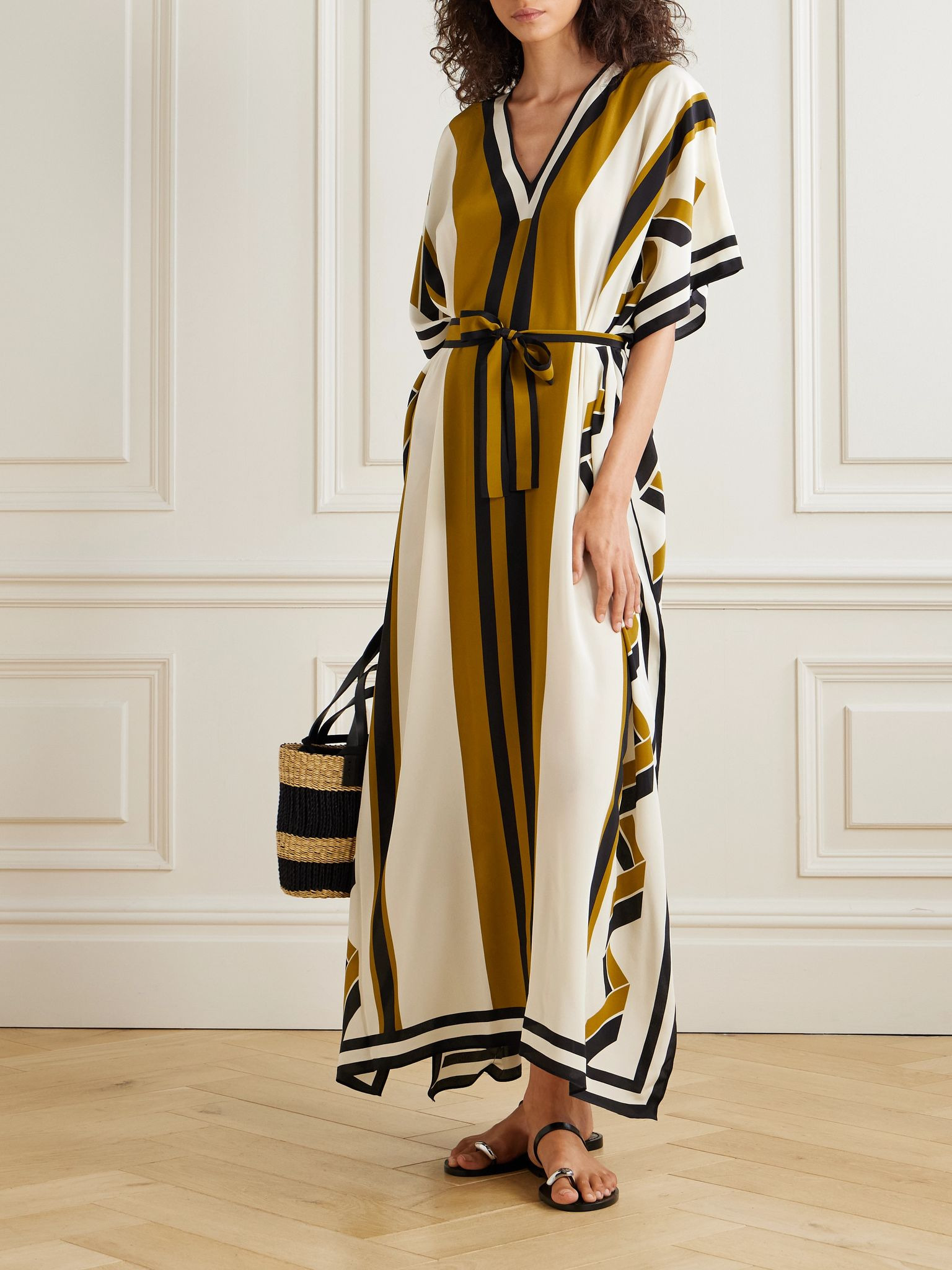 Printed silk-crepe kaftan Multi - 2