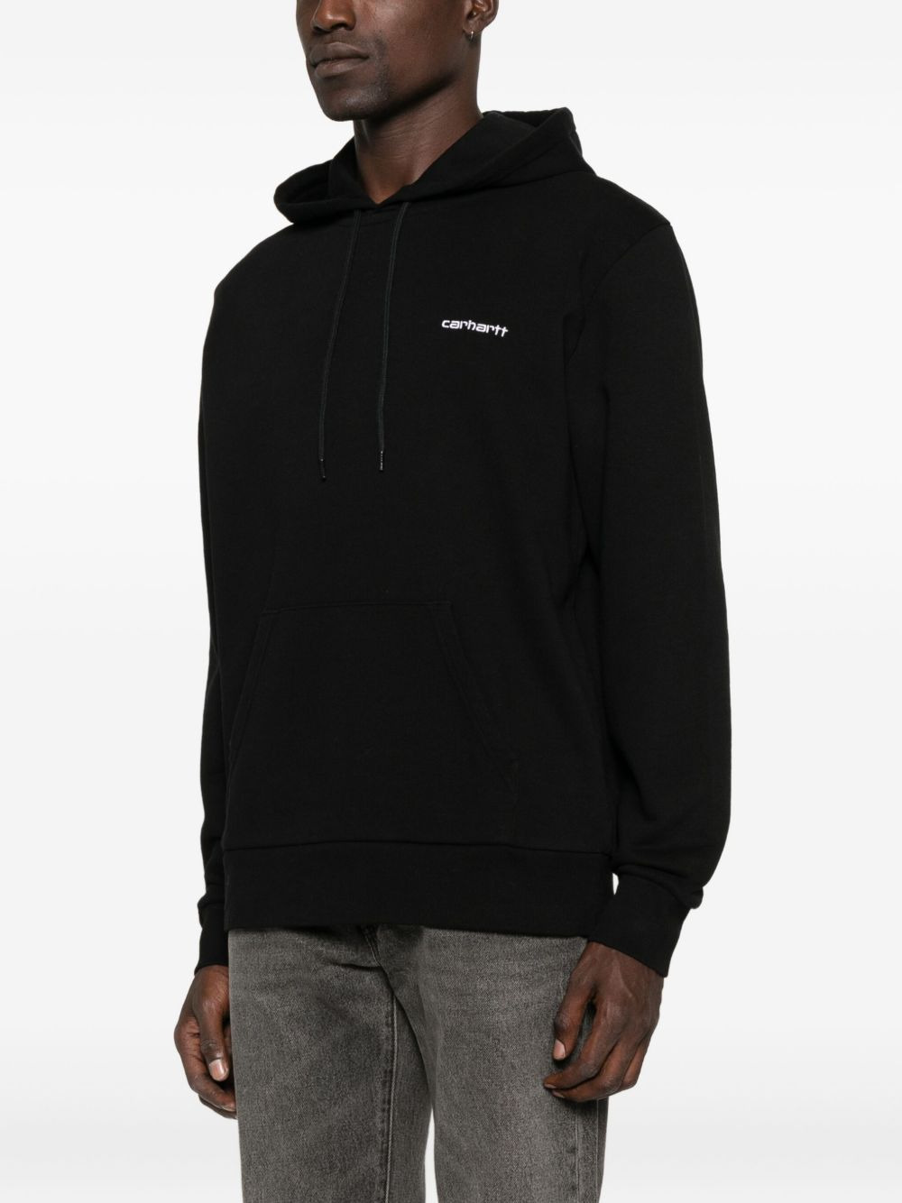 logo-embroidery hoodie - 3
