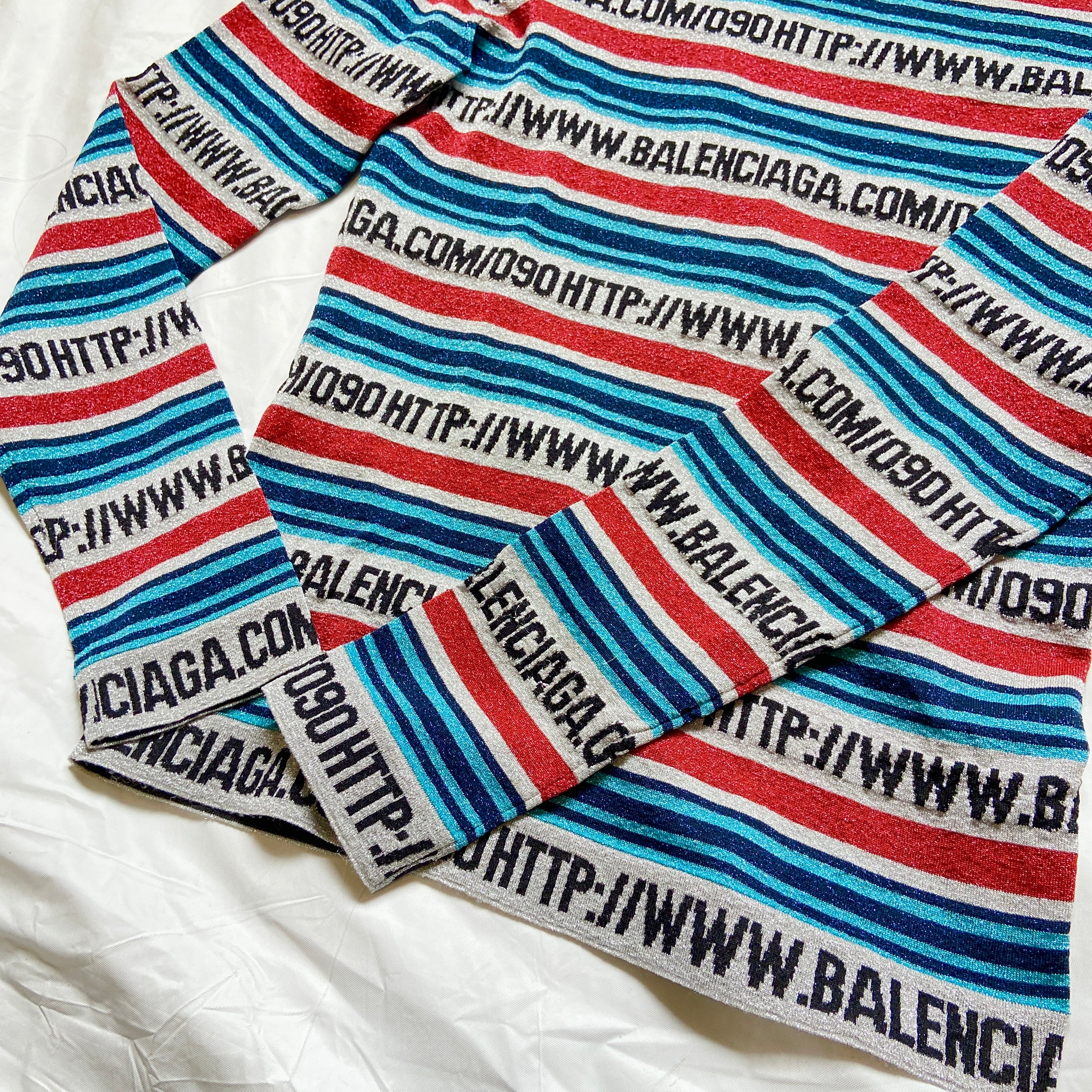Balenciaga Website Url glitter jacquard knit striped sweater top 38 - 11