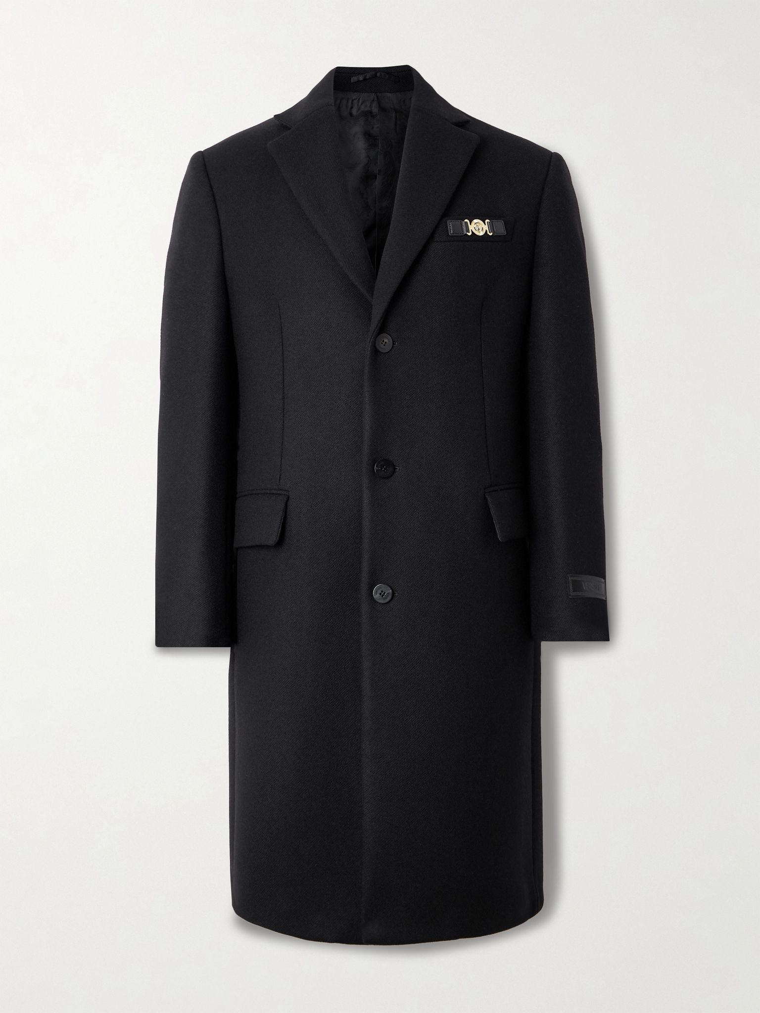 Virgin Wool Overcoat Black - 1
