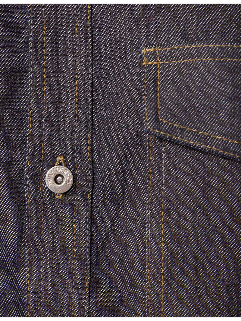Patch-Pocket Oversized Denim Shirt 7