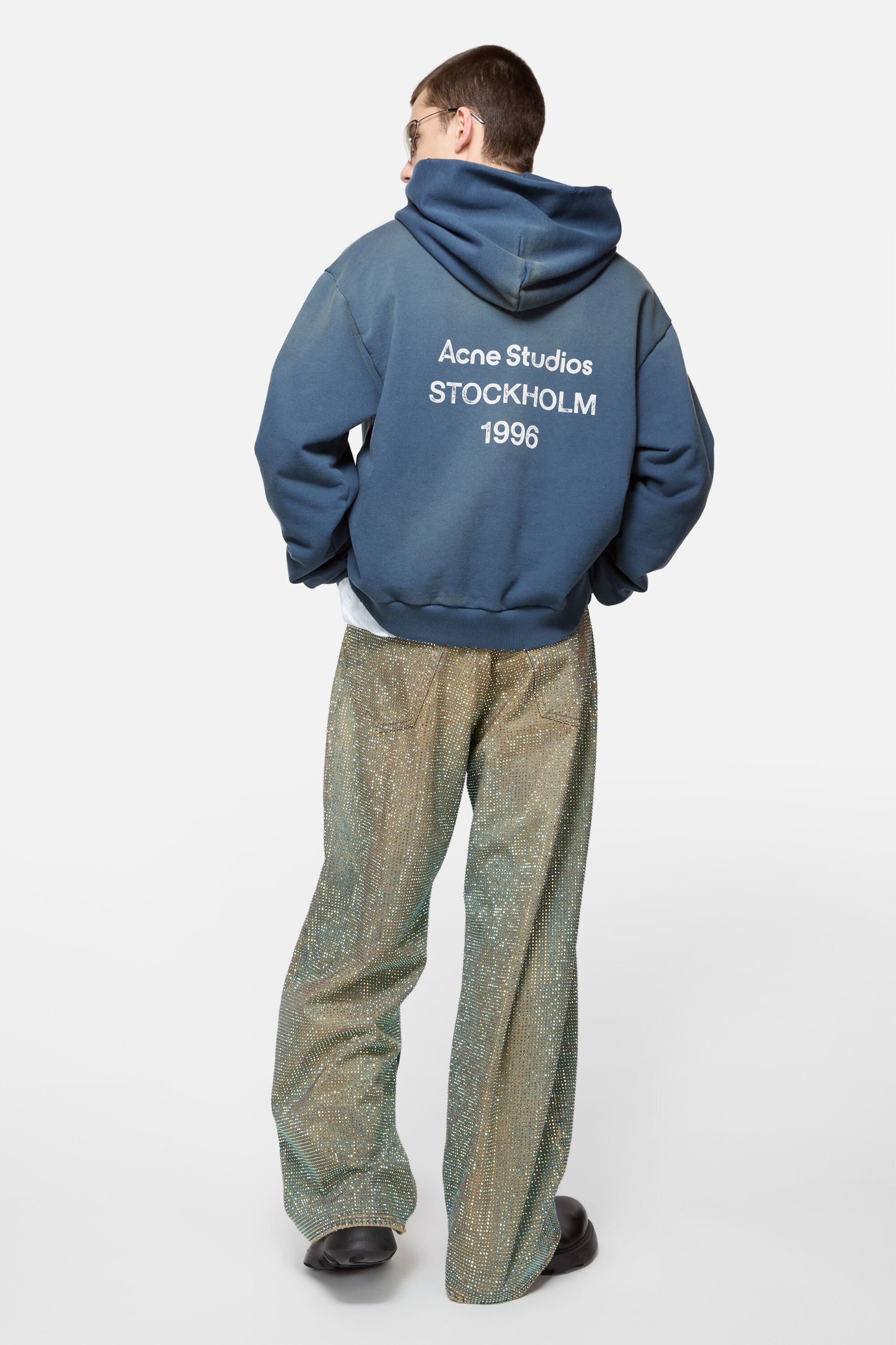 Logo hooded sweater - Deep blue - 4
