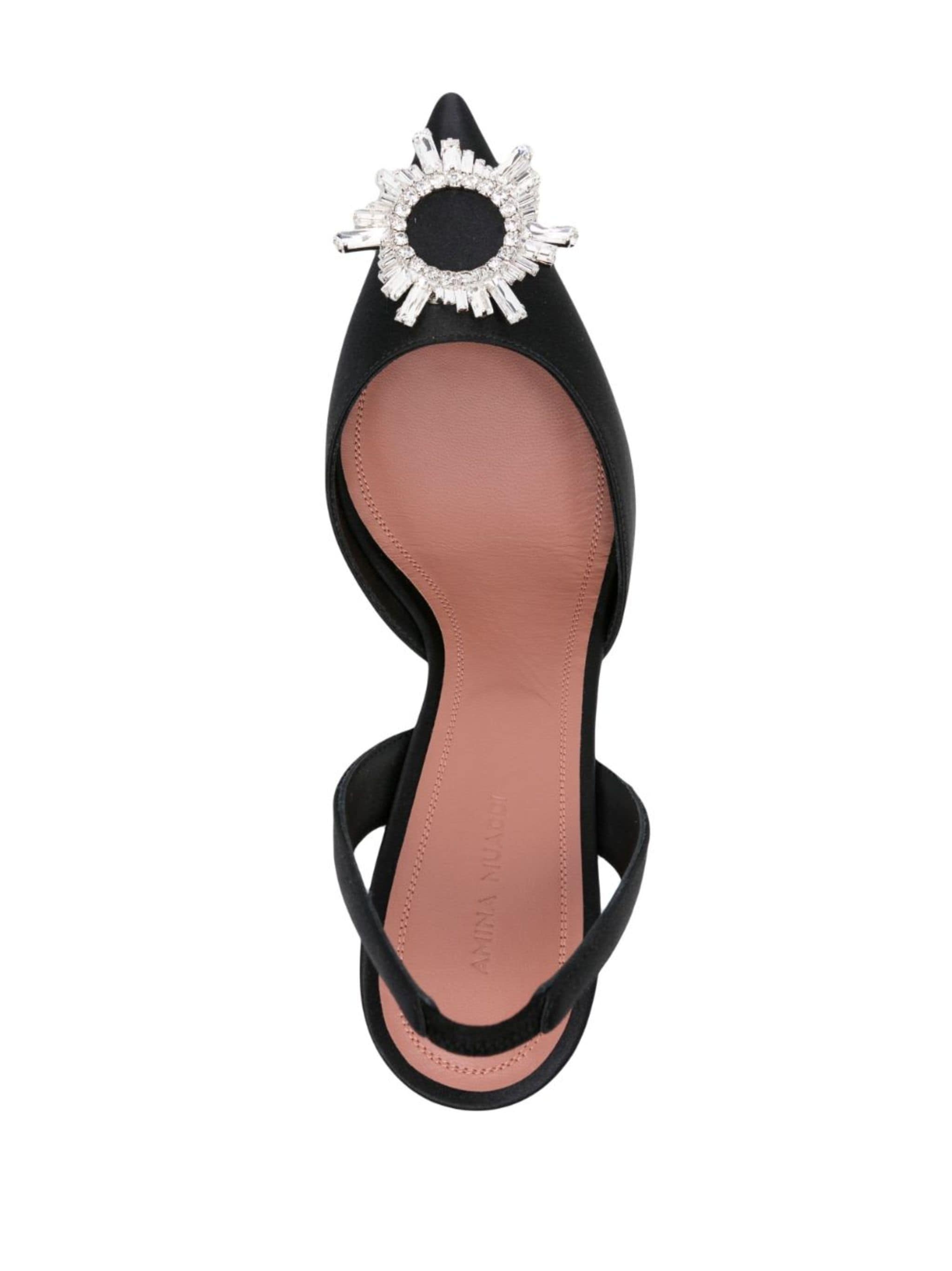 Begum 70mm satin slingback pumps - 4