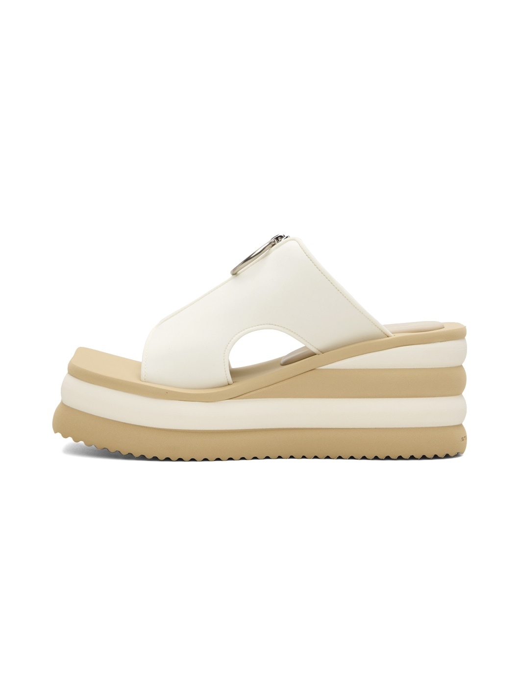 White & Beige Scuba Slides - 3