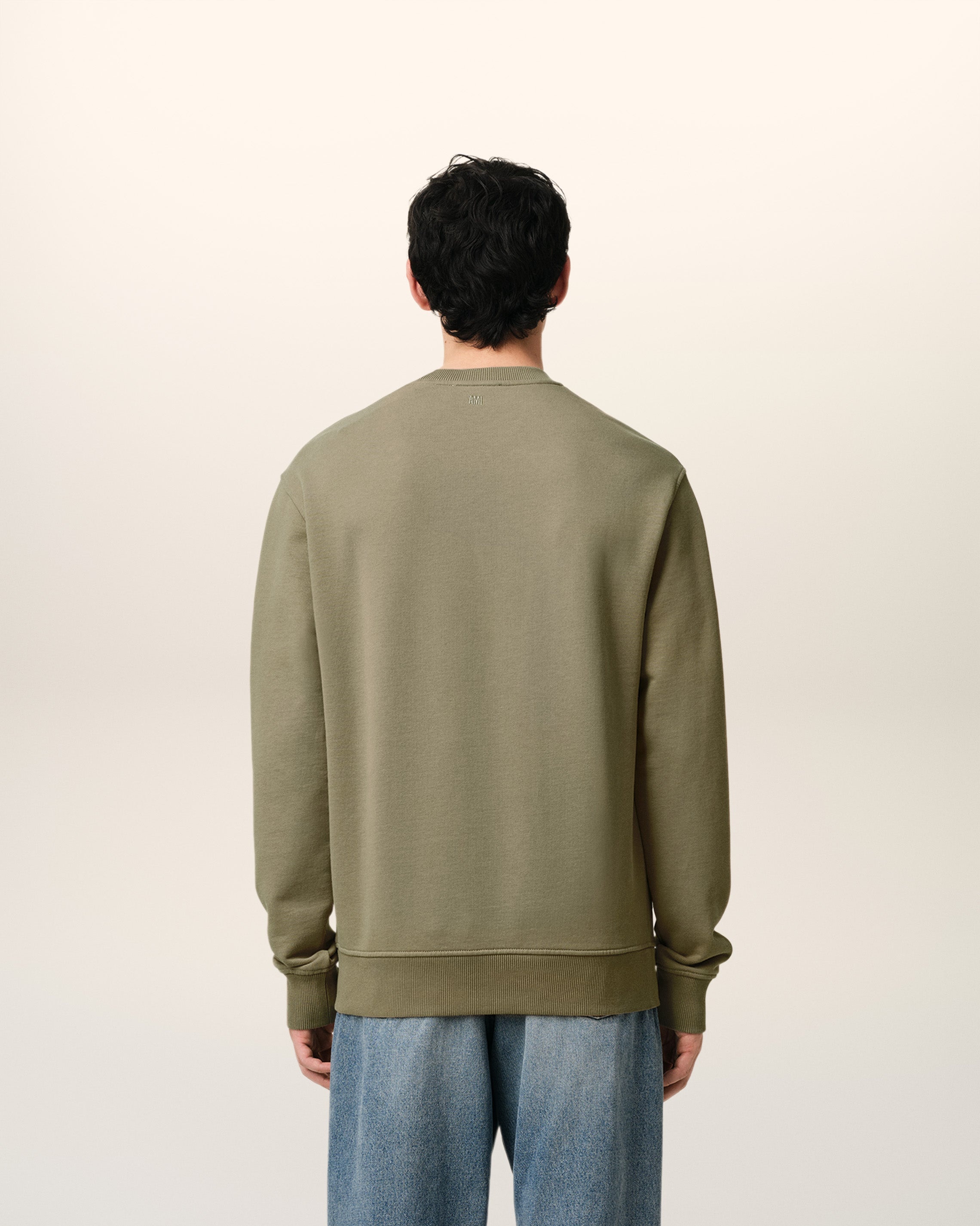 ★AMI PARIS★Green Cotton Ami de coeur Sweatshirt★ AMI Paris Green Ami De Cœur Sweatshirt AMI