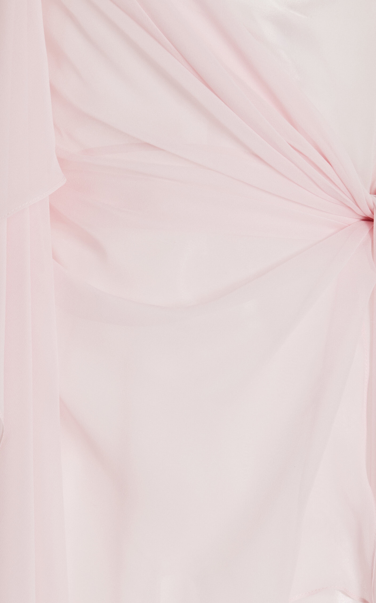 Asymmetric Ruffled Silk Mini Dress light pink - 4
