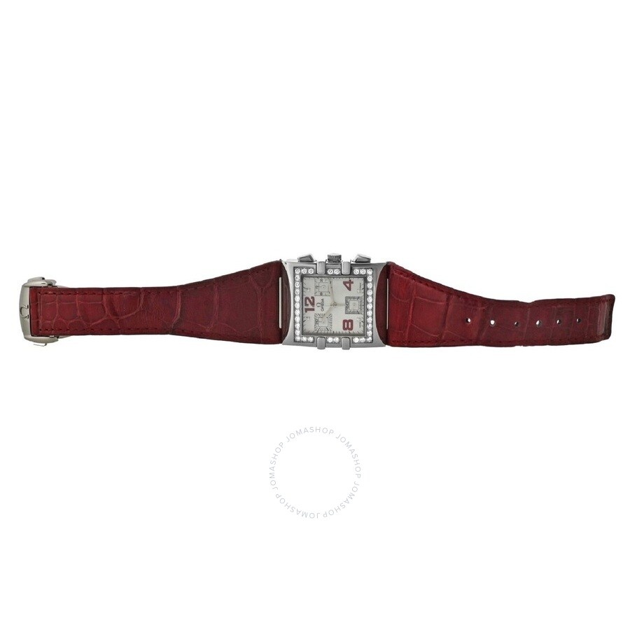 Pre-owned Omega Constellation Quadra Chronograph Quartz Diamond White Dial Ladies Watch 1847.73.31 - 4
