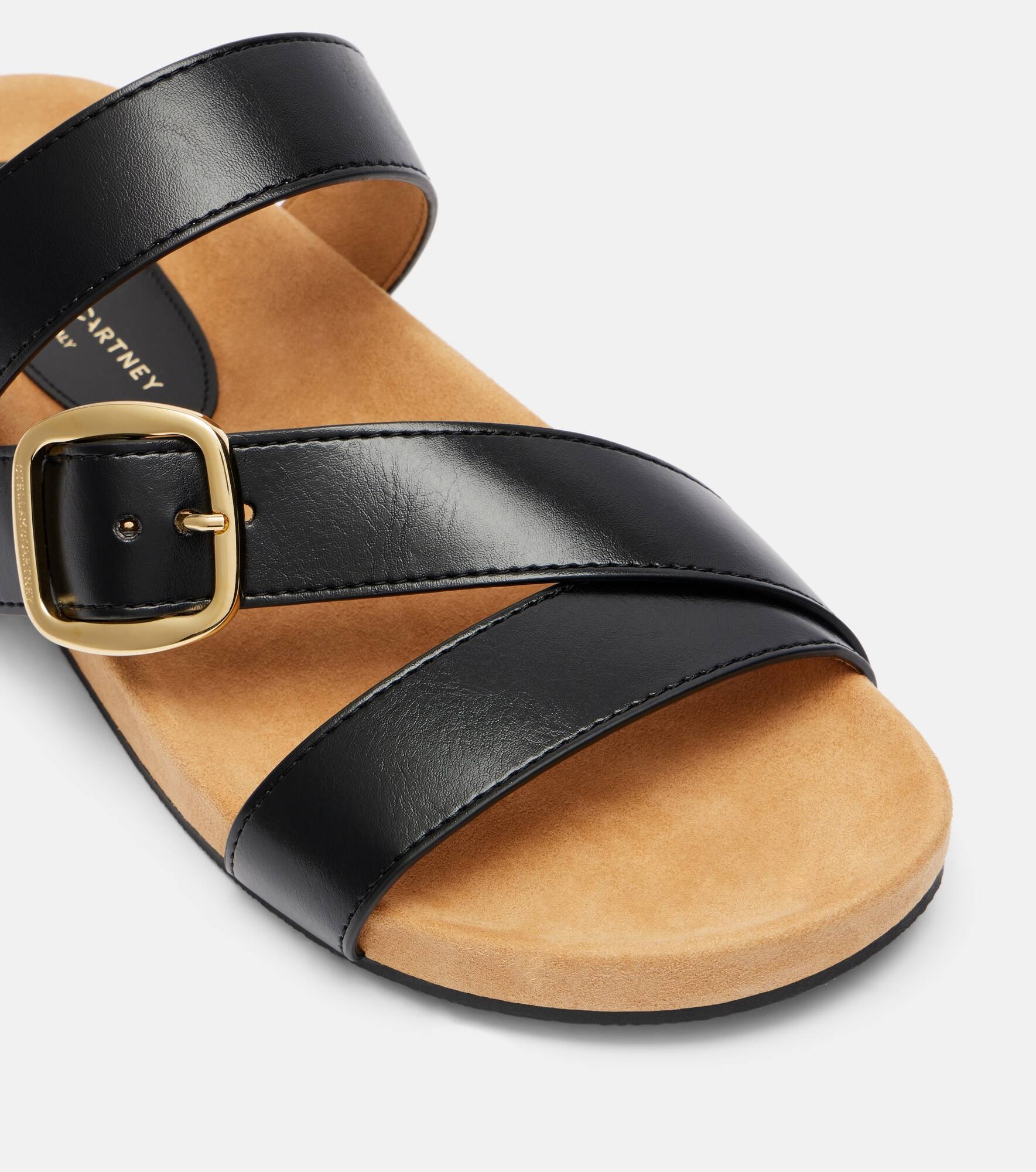 Gaia faux leather slides - 5