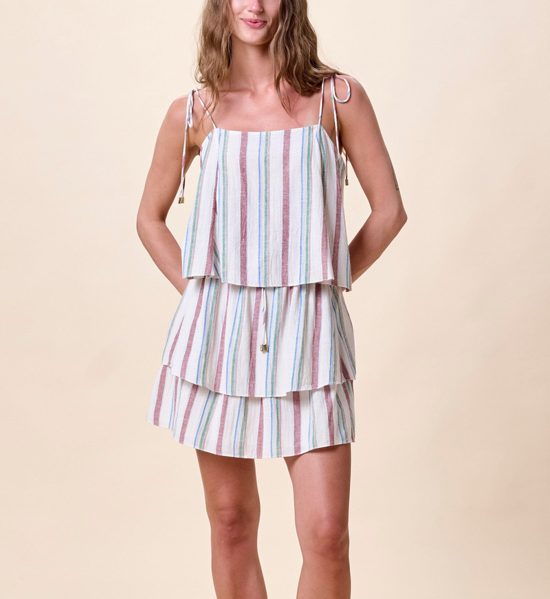 Cleobella LENORE MINI SKIRT | IVORY MULTI outlook