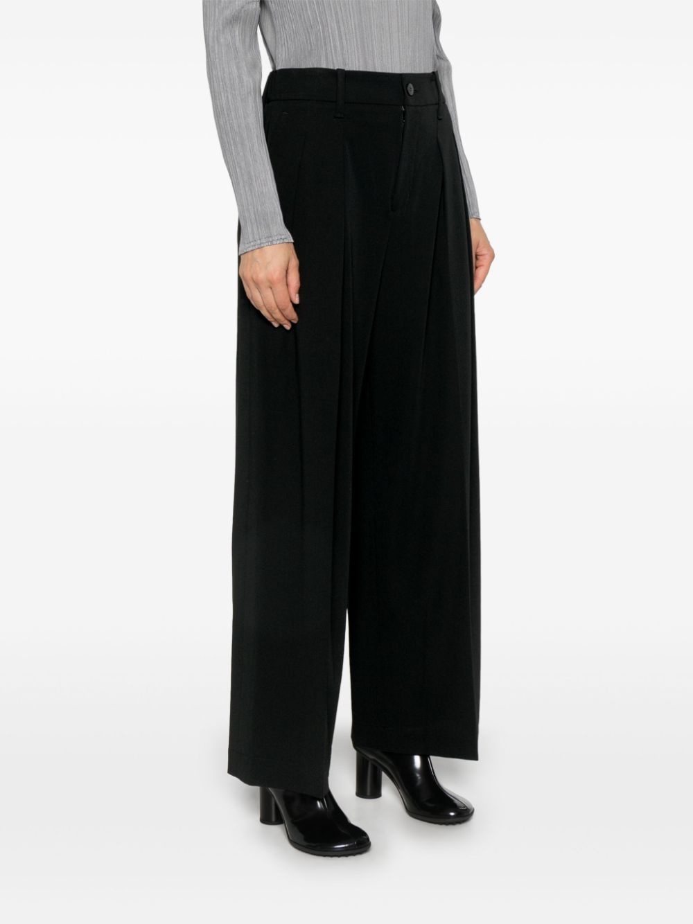 wool gabardine trousers - 3