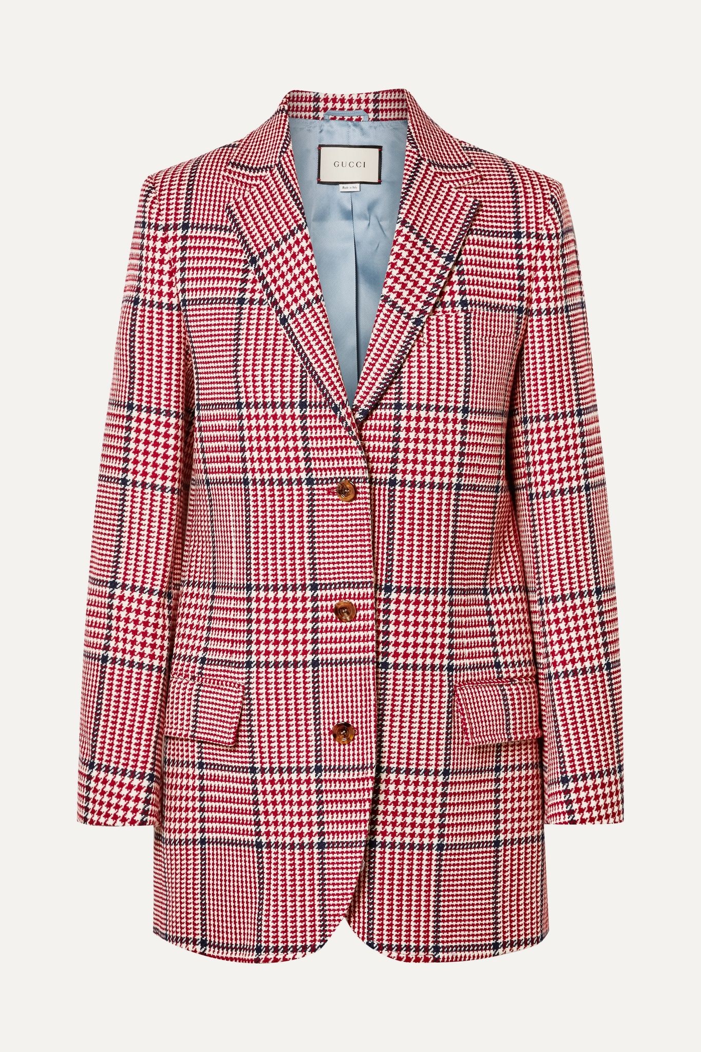 Prince of Wales checked wool-blend blazer - 1