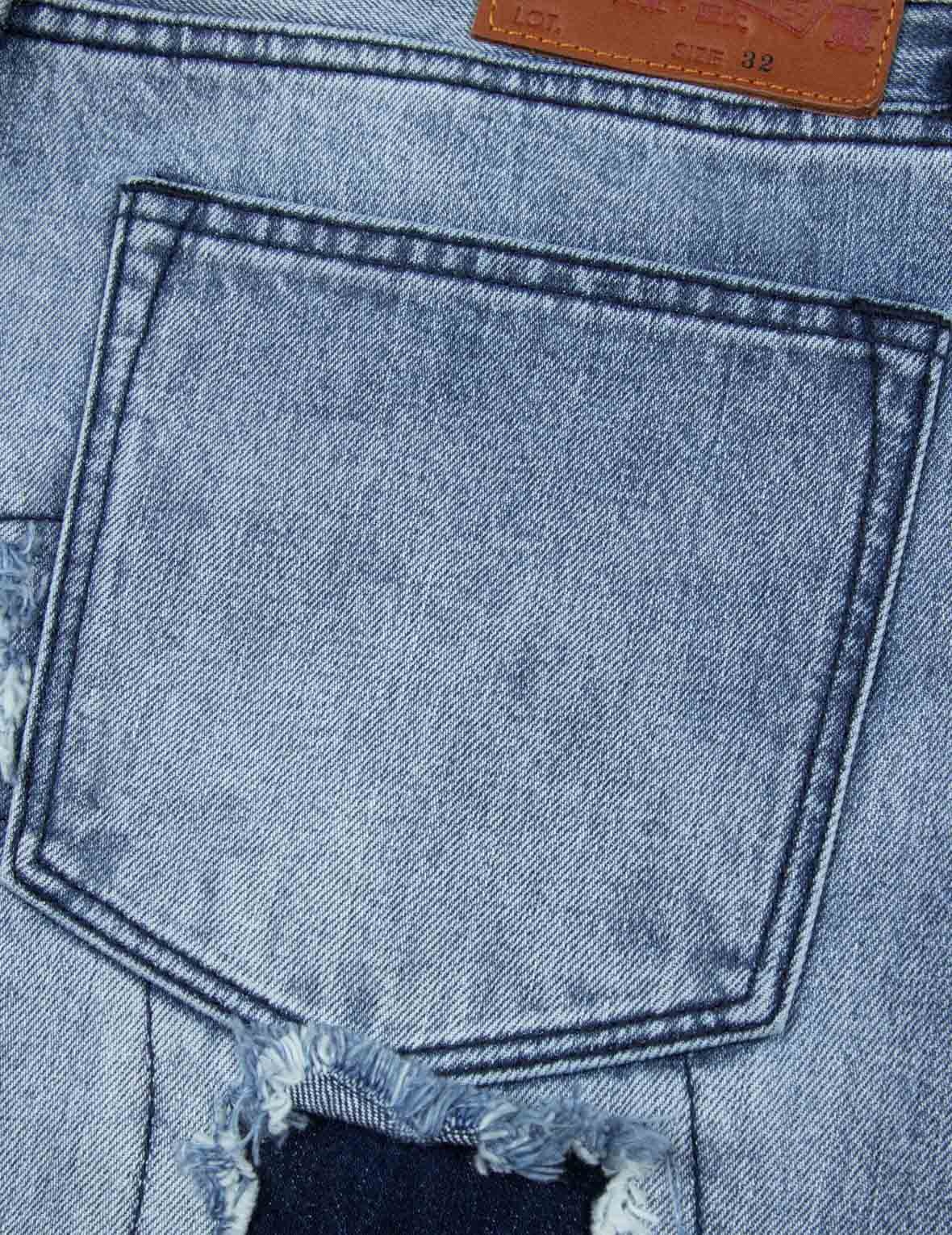DISTRESSED DAICOCK STRAIGHT FIT WASHED JEANS - 13