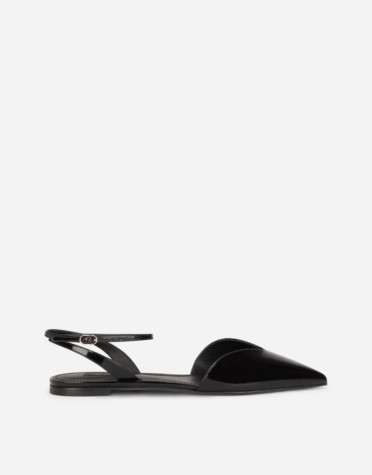 Polished calfskin slingbacks - 1