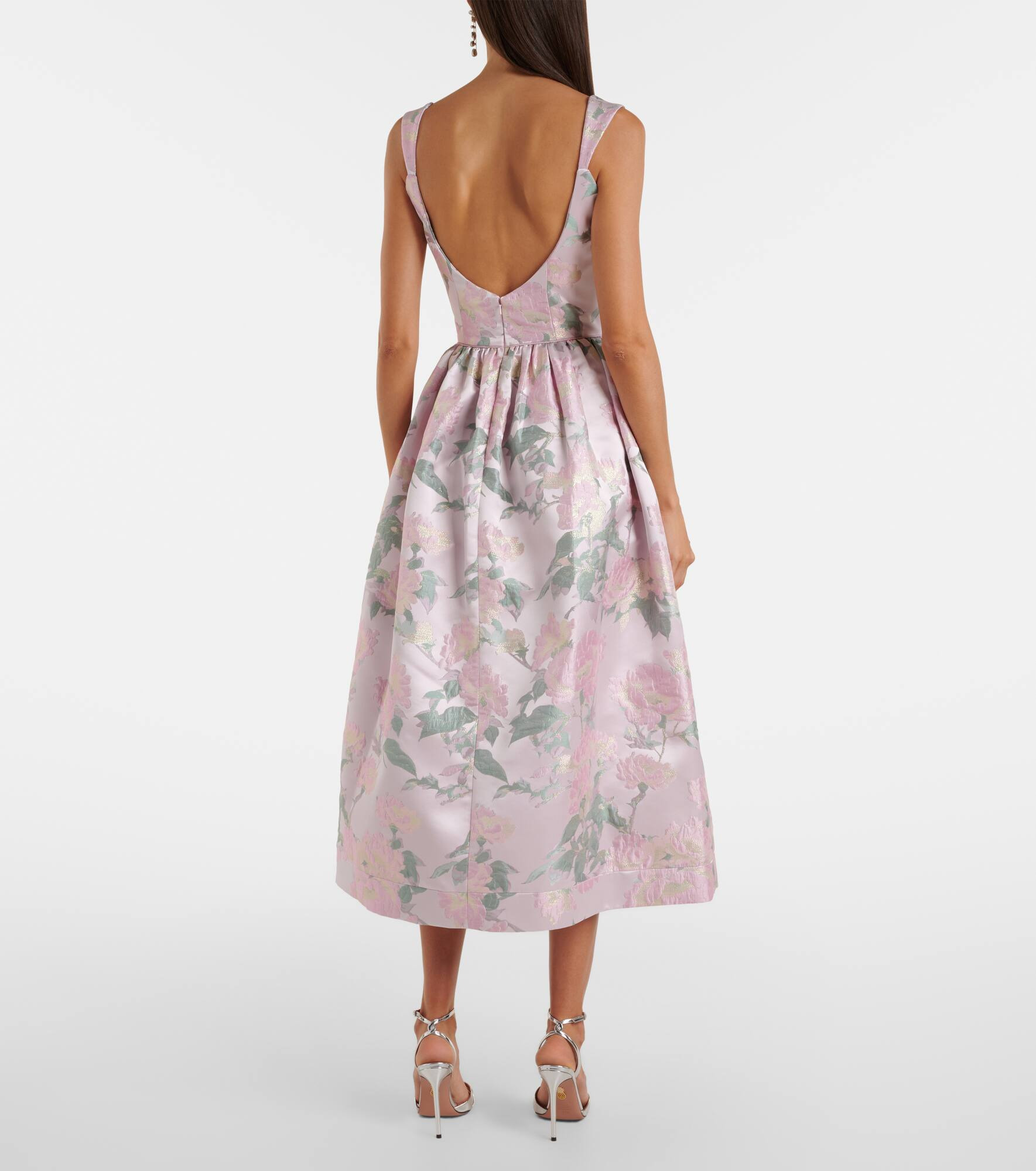 Apple floral brocade corset dress - 3