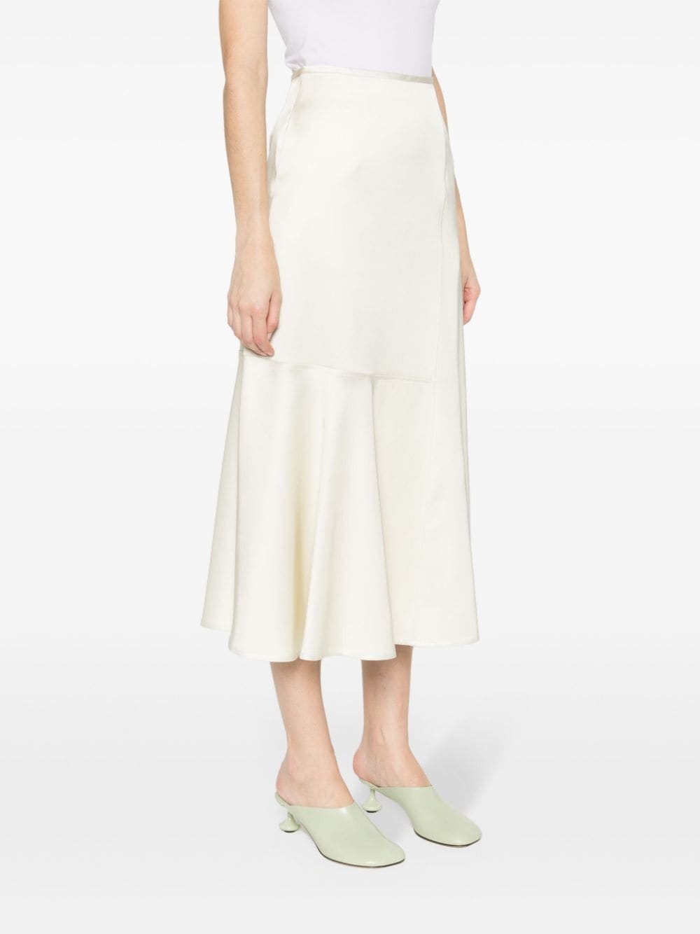 high-waisted panelled midi skirt - 3
