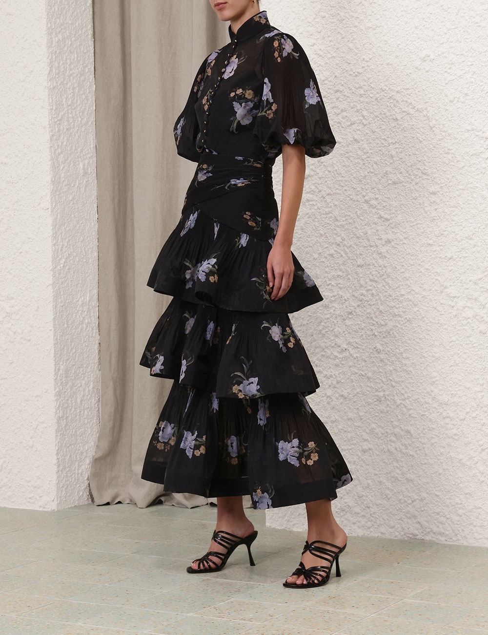PLEATED TIERED SKIRT - 3