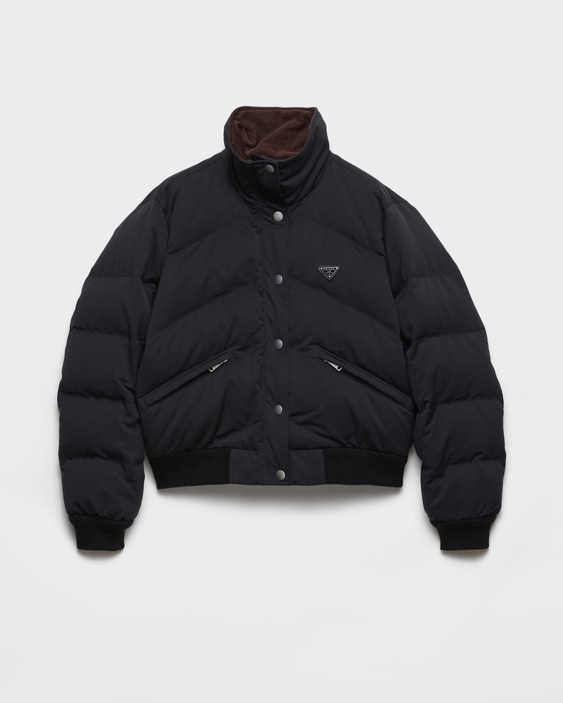 Cropped compact poplin down jacket 1