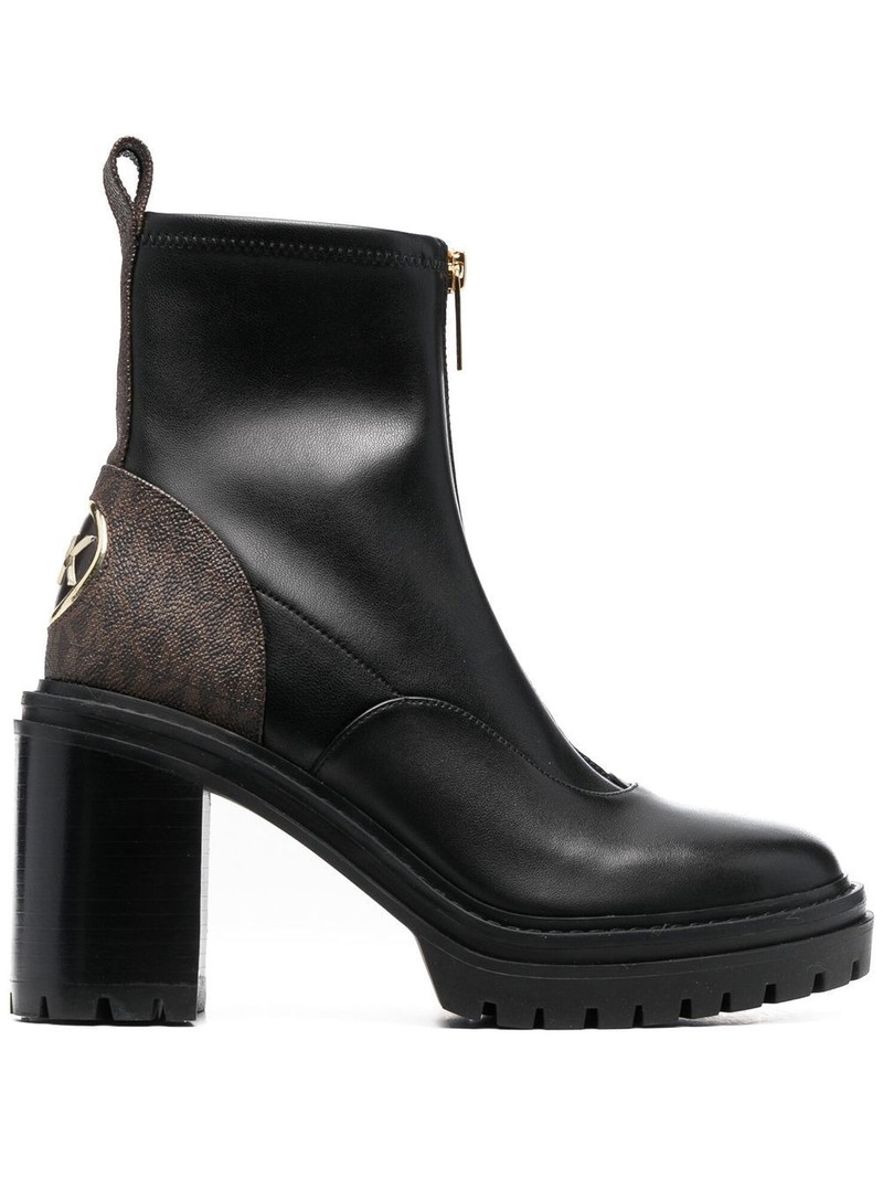 logo-print 90mm leather ankle boots 1