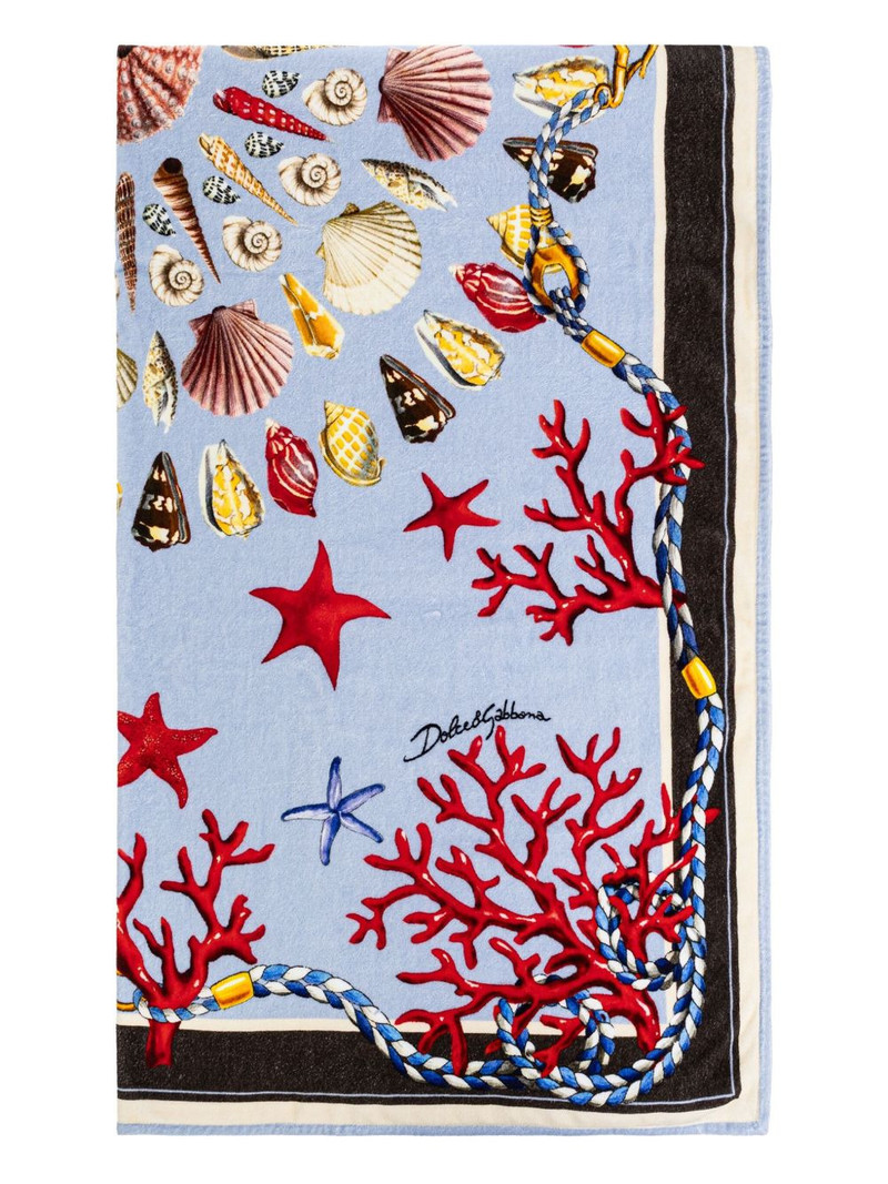 Dolce & Gabbana coral-starfish beach towel outlook