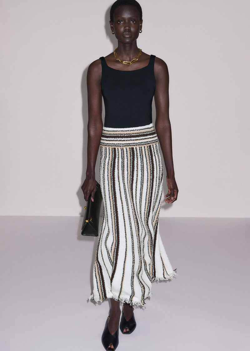 Stripe Knit Maxi Skirt 4