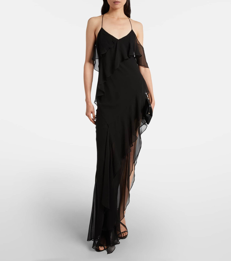 THE SEI Ruffled silk chiffon maxi dress outlook