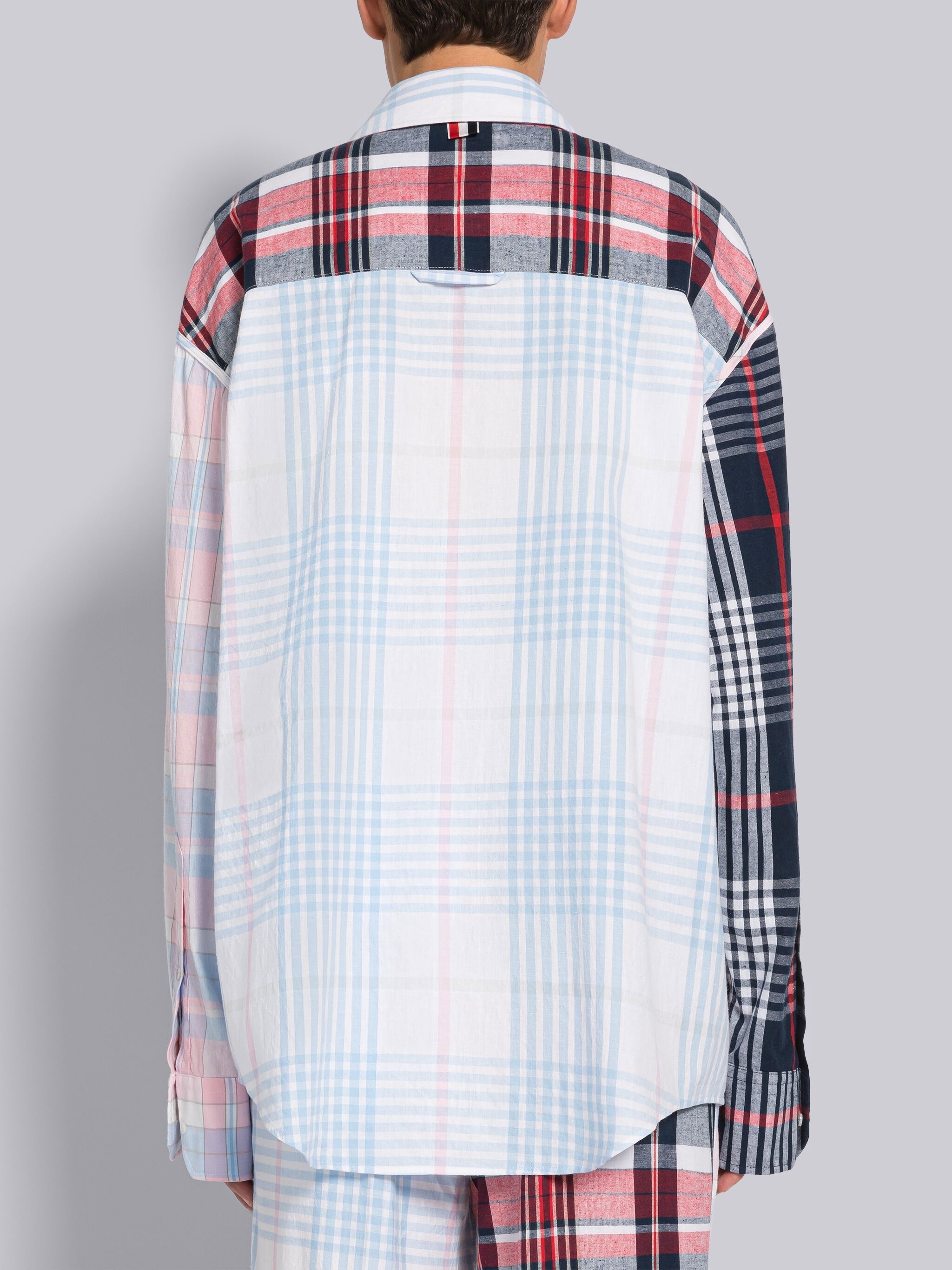 FUN-MIX MADRAS COTTON OVERSIZED SHIRT - 3