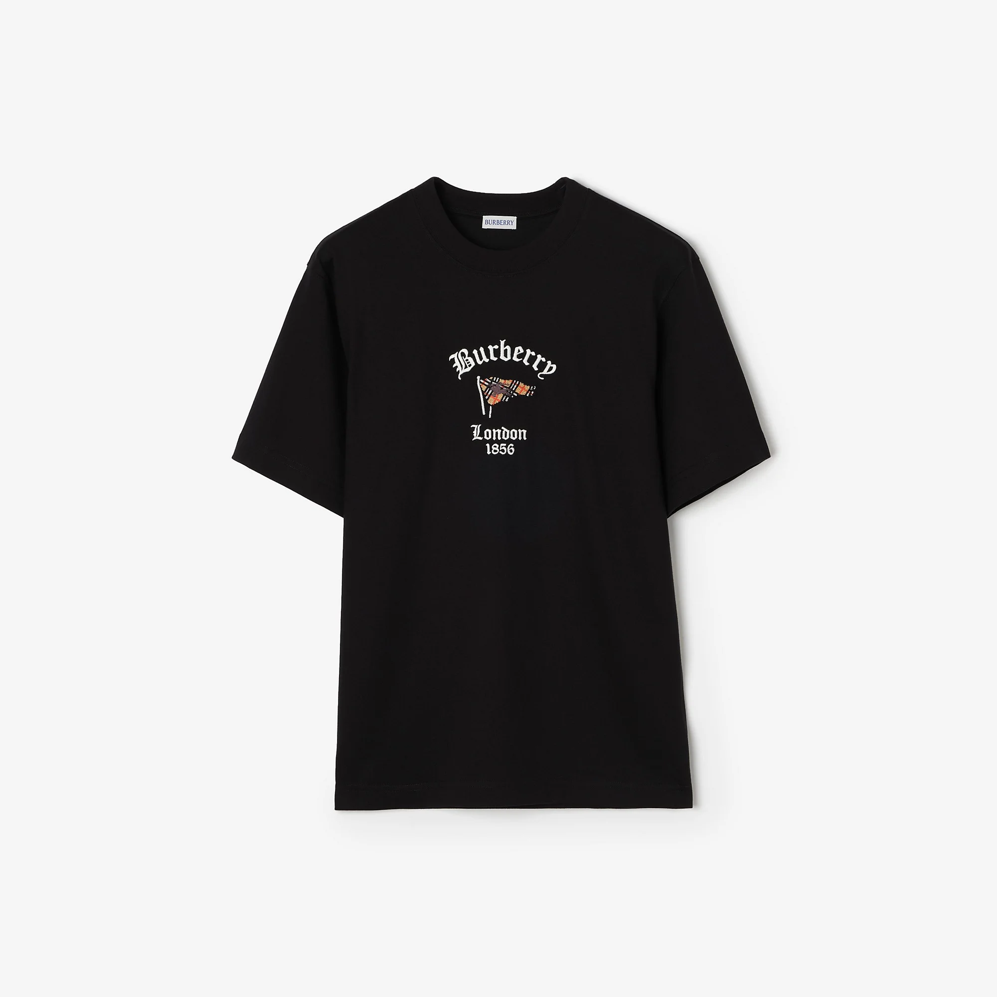 Check Flag Cotton T-shirt - 1