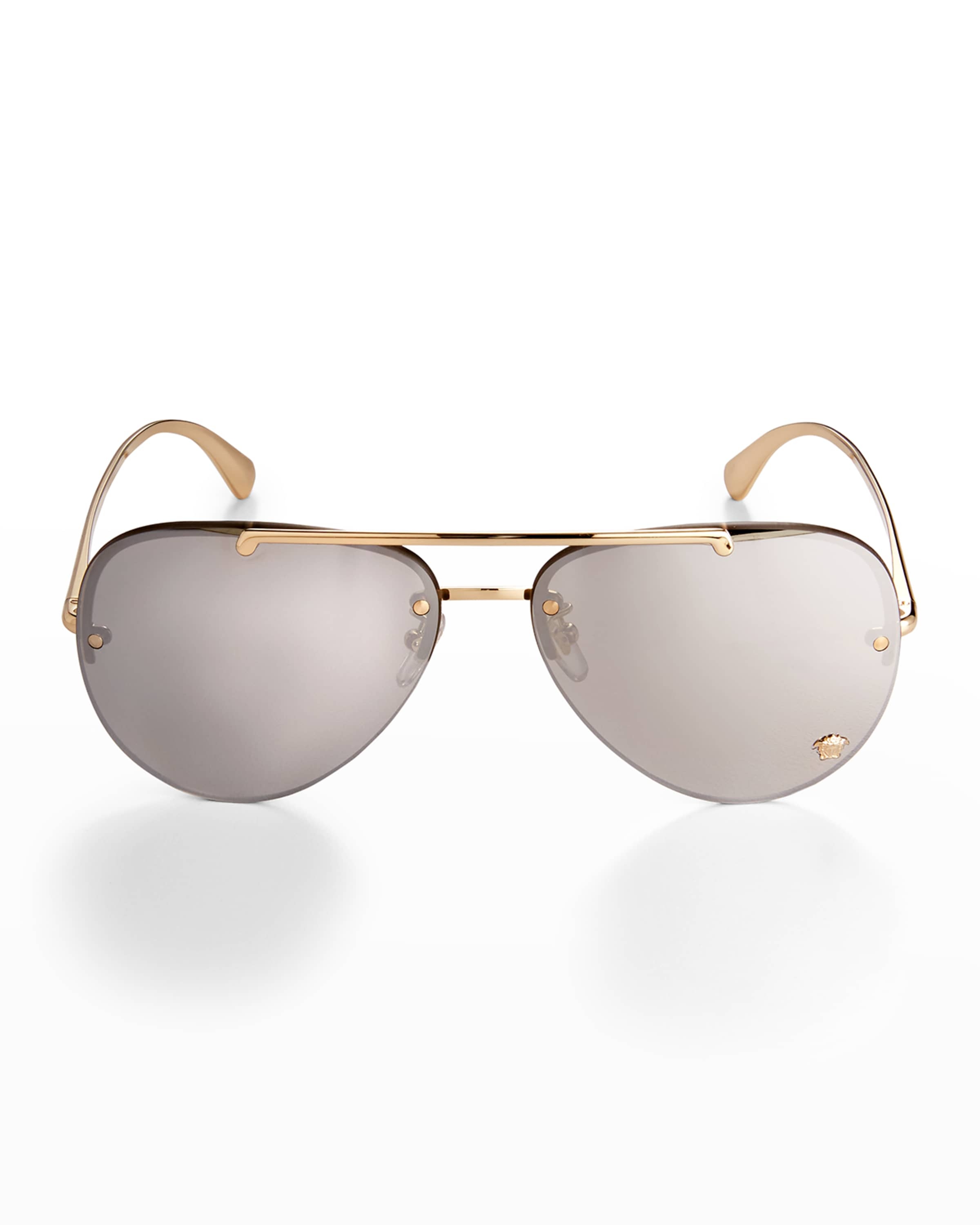 Men's Rimless Metal Aviator Sunglasses - 3