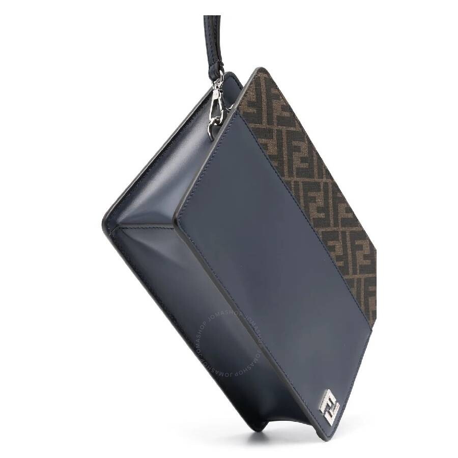 Fendi Squared Logo Applique Standing Clutch - 3