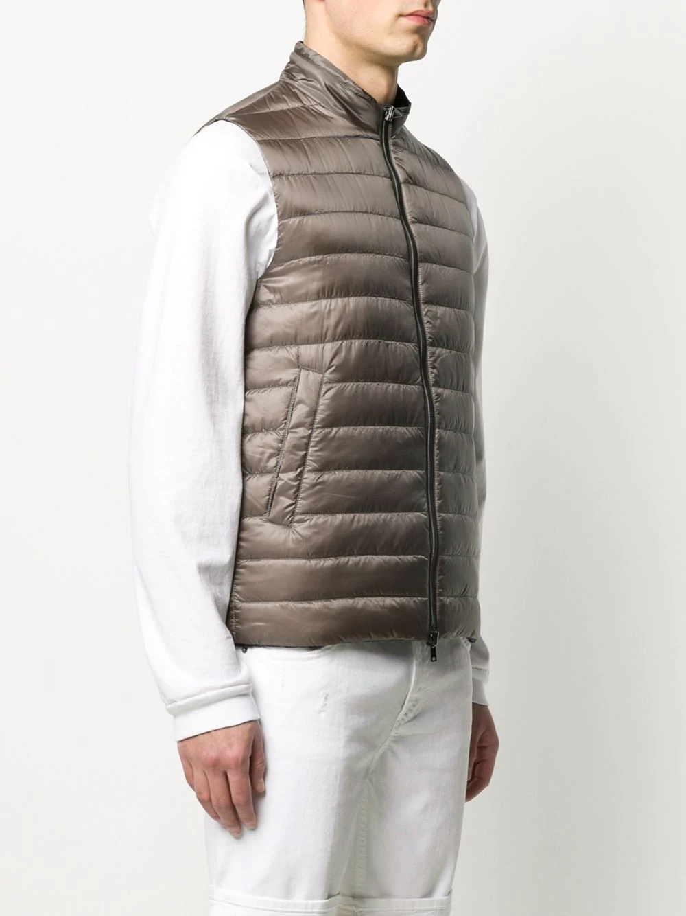 zip-up padded gilet - 3