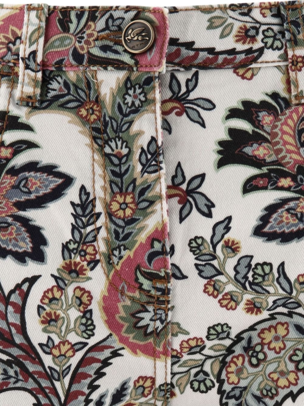 paisley-print straight-leg jeans - 3