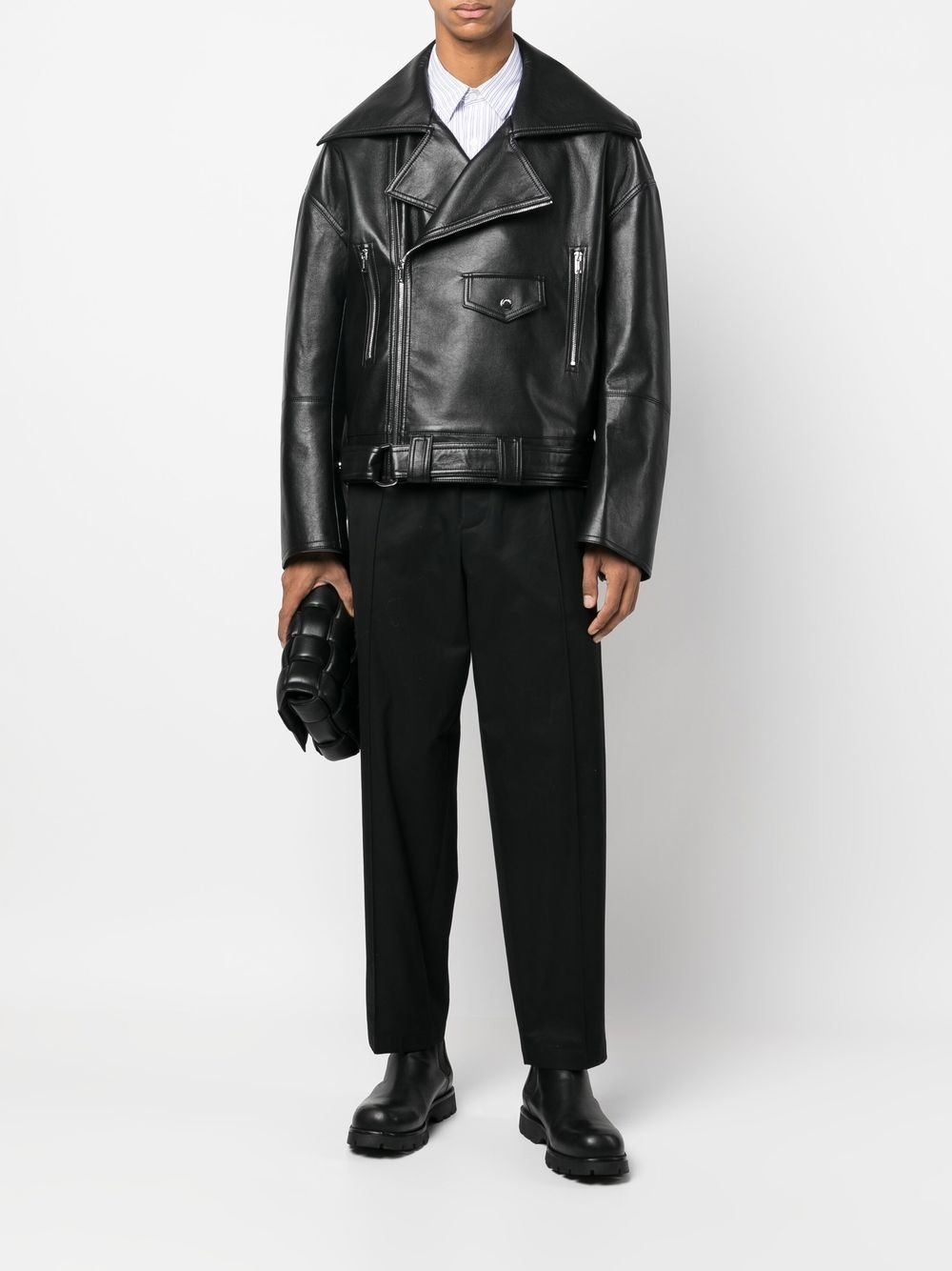 zipped biker jacket - 2