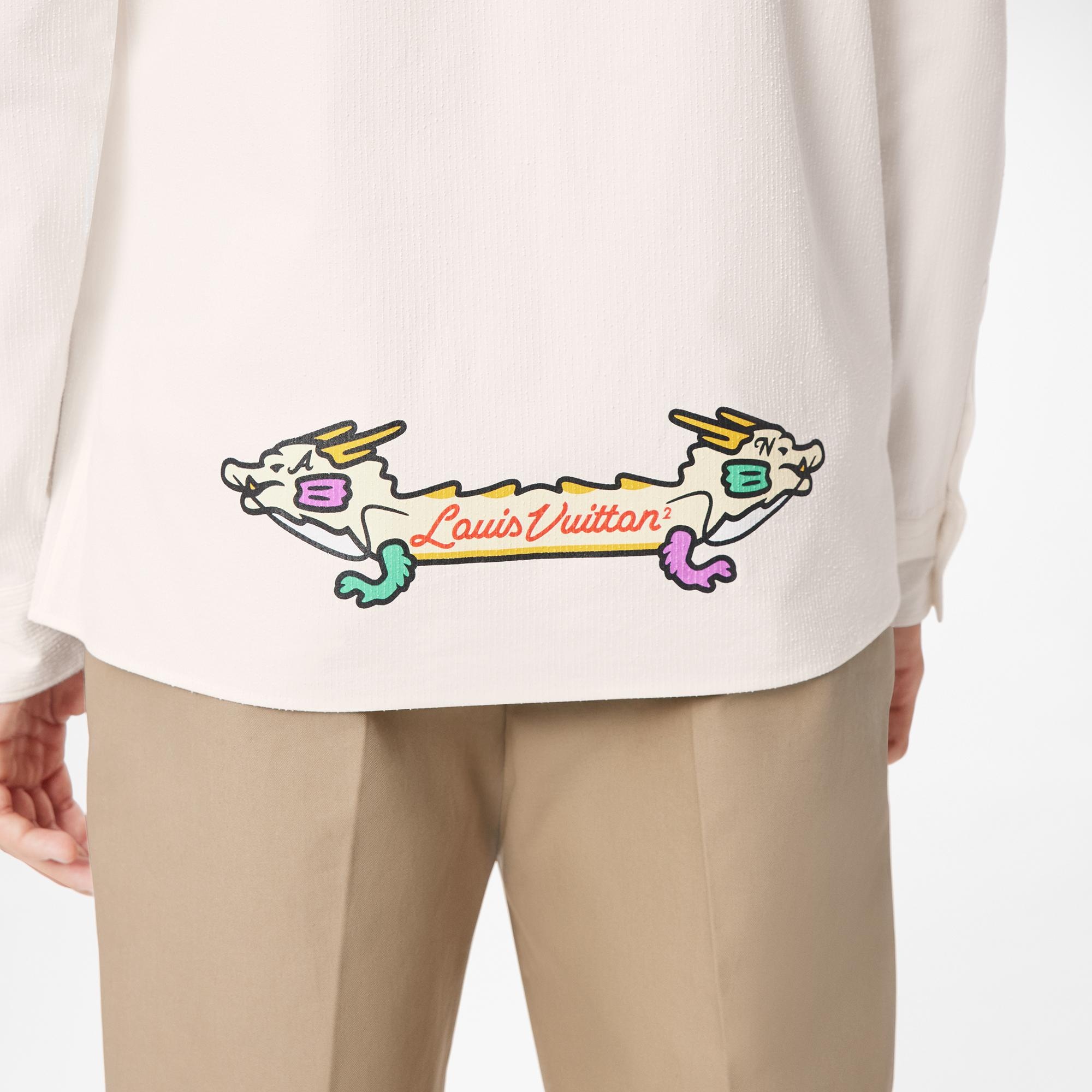 Printed Heart & Dragon Kimono Shirt - 4