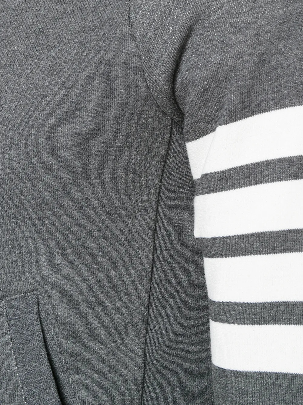 THOM BROWNE - Men Classic Full Zip Hoodie In Classic Loopback W/ Engineered 4 Bar - 4