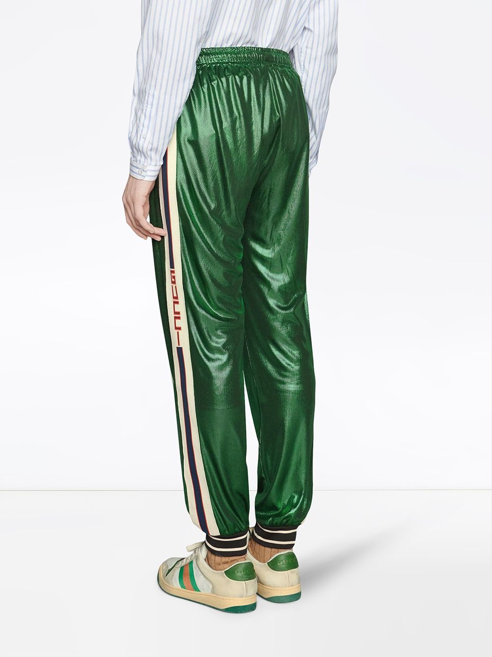 Oversize laminated jersey jogging pant - 4