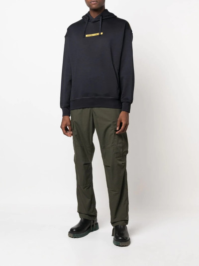 Stone Island logo-print long-sleeved hoodie outlook