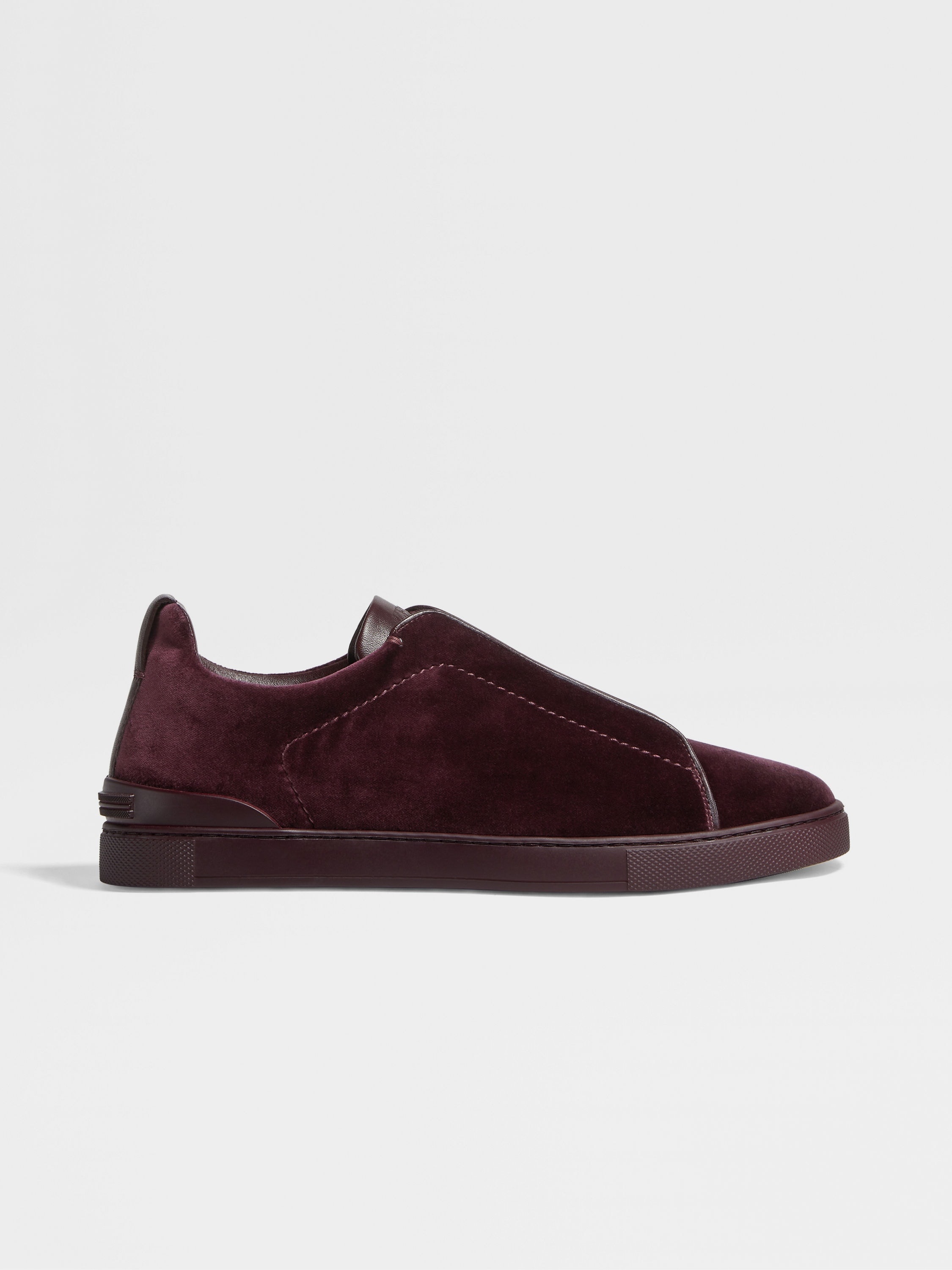 DARK PURPLE VELVET TRIPLE STITCH™ SNEAKERS - 4