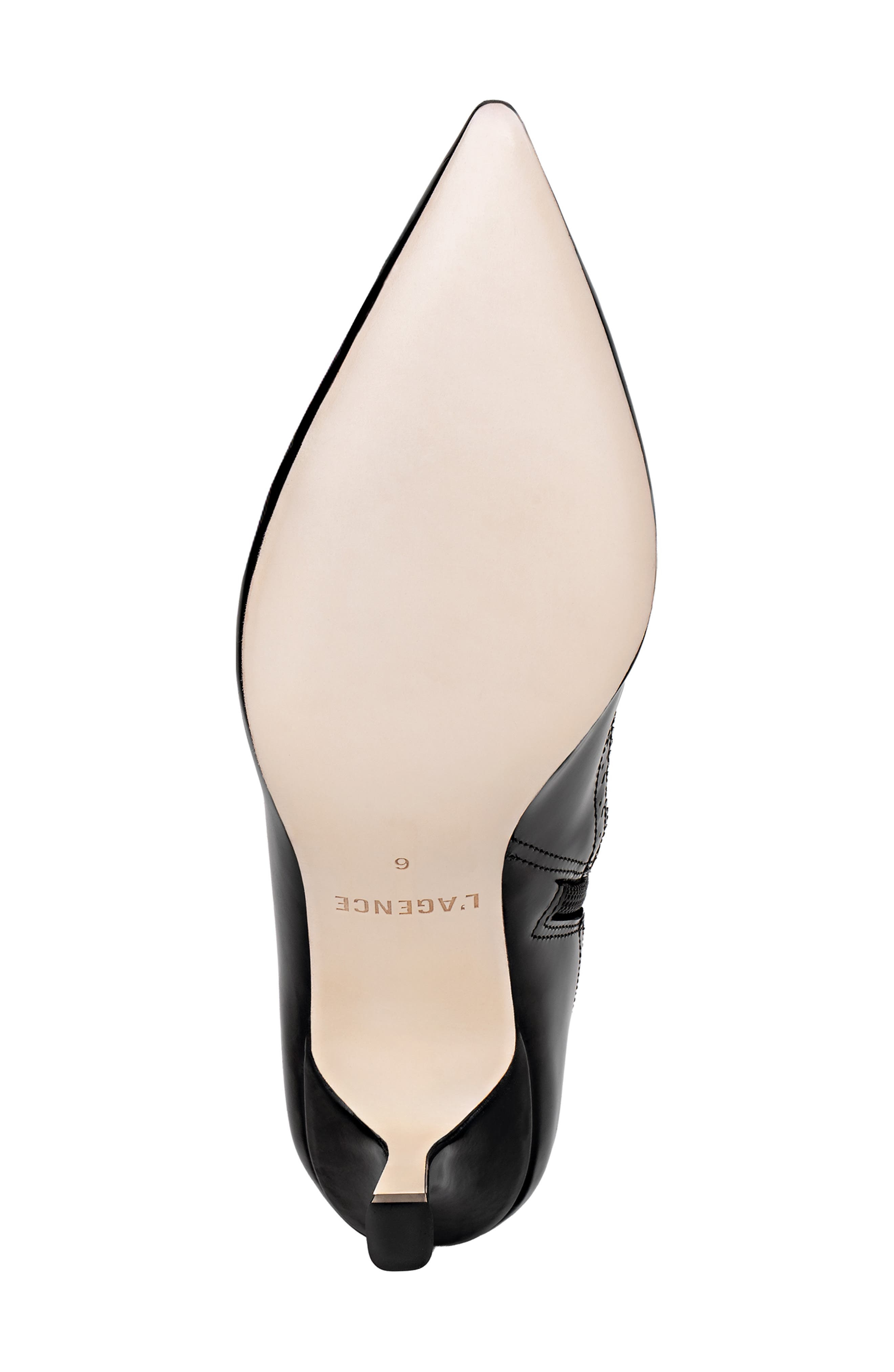L'AGENCE Fayette Lace-Up Bootie in Black Leather at Nordstrom - 6