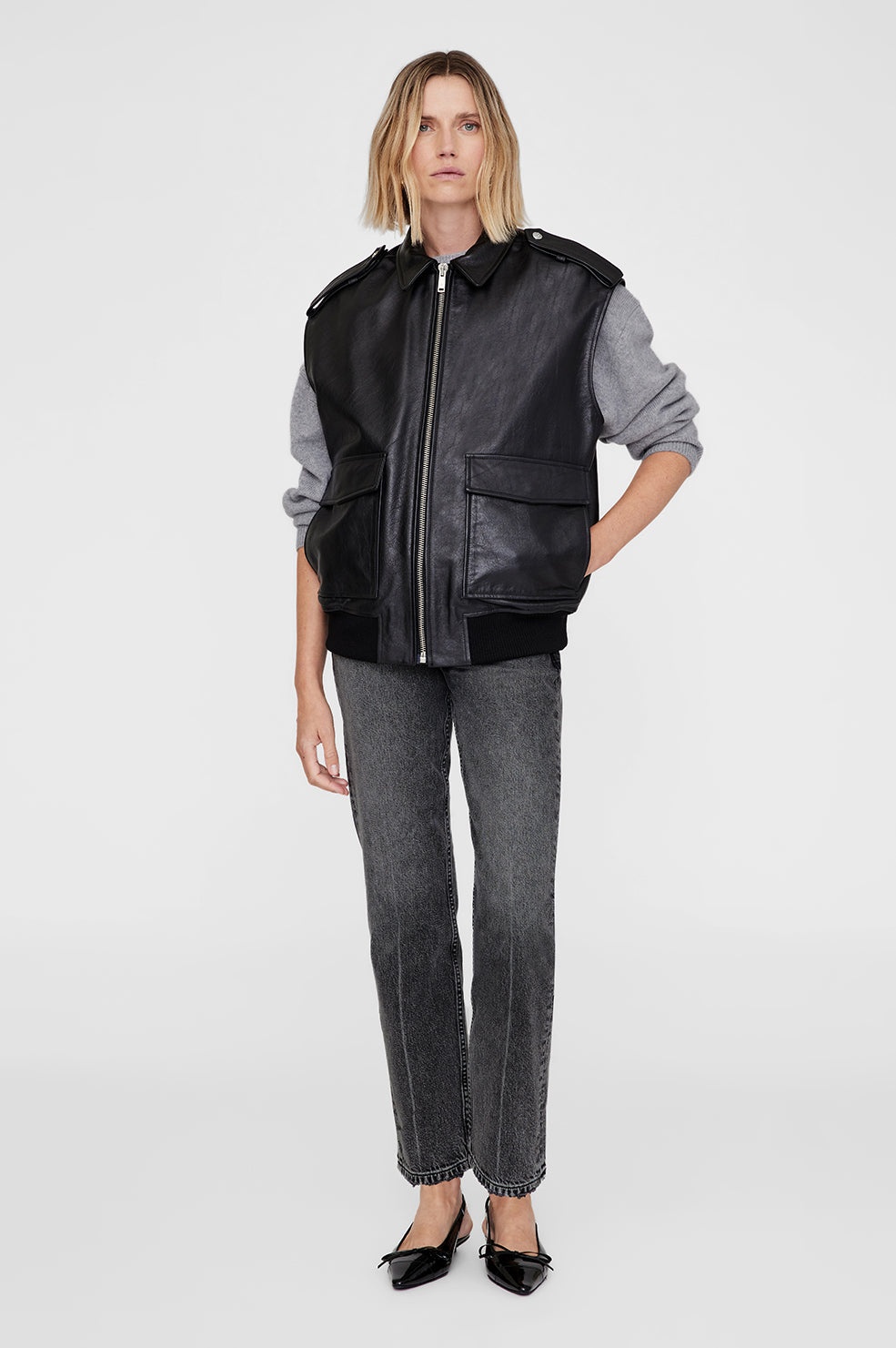 Sonnie Vest - Black Leather - 5
