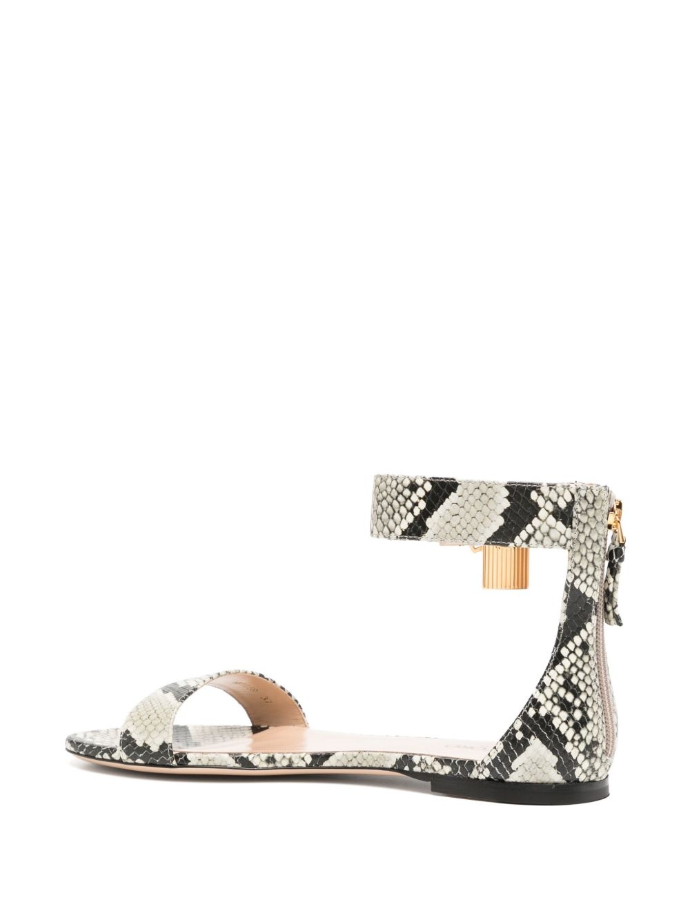 snakeskin-effect sandals - 3