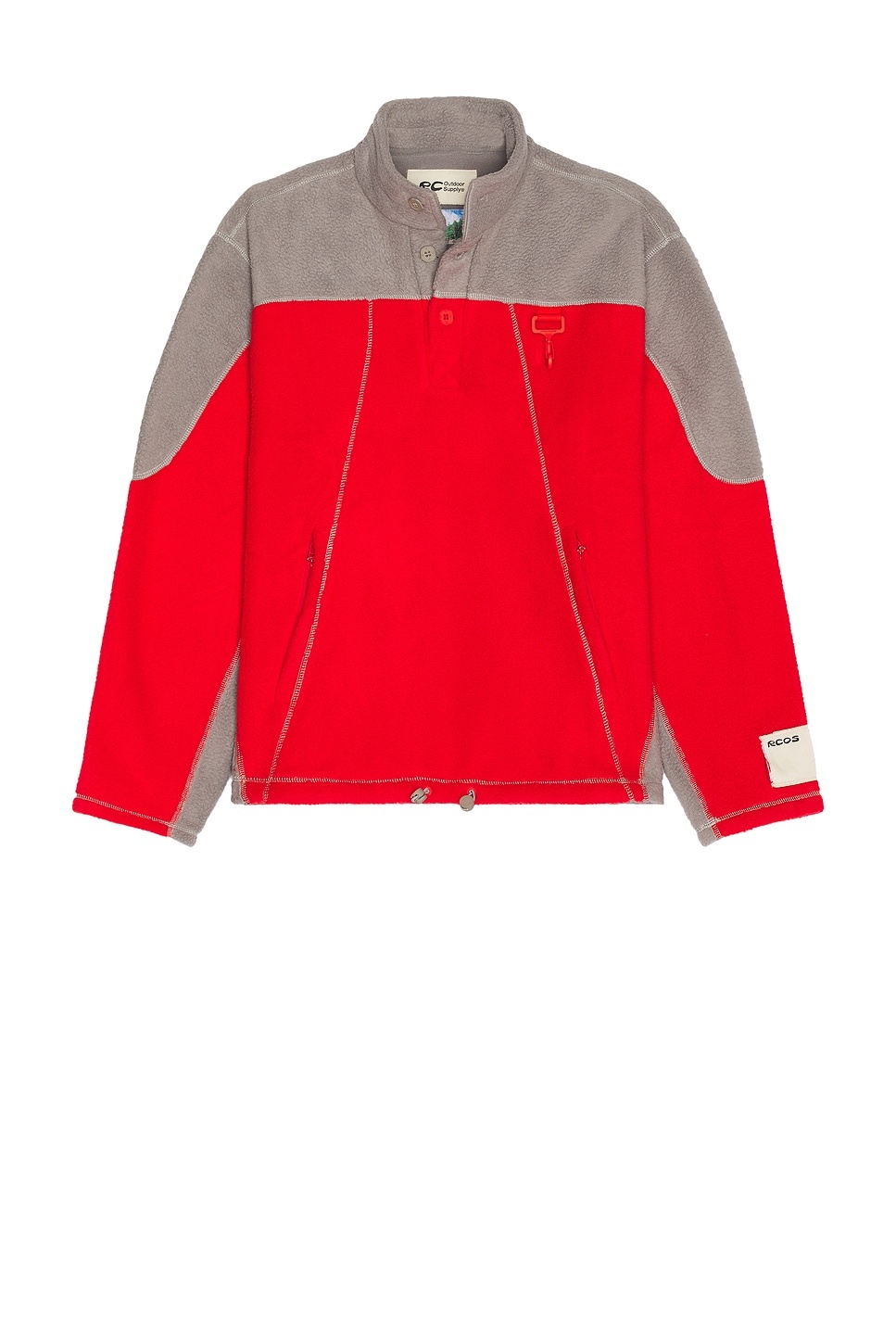 Sherpa Fleece Collared Pullover - 1
