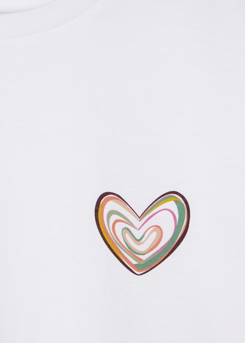 Paul Smith Women's Organic Cotton 'Swirl' Heart T-Shirt outlook