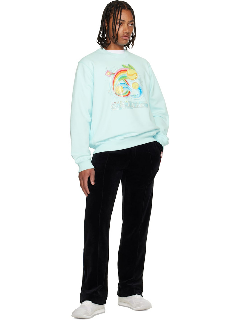 CASABLANCA Black Gradient Piping Velour Track Pants outlook