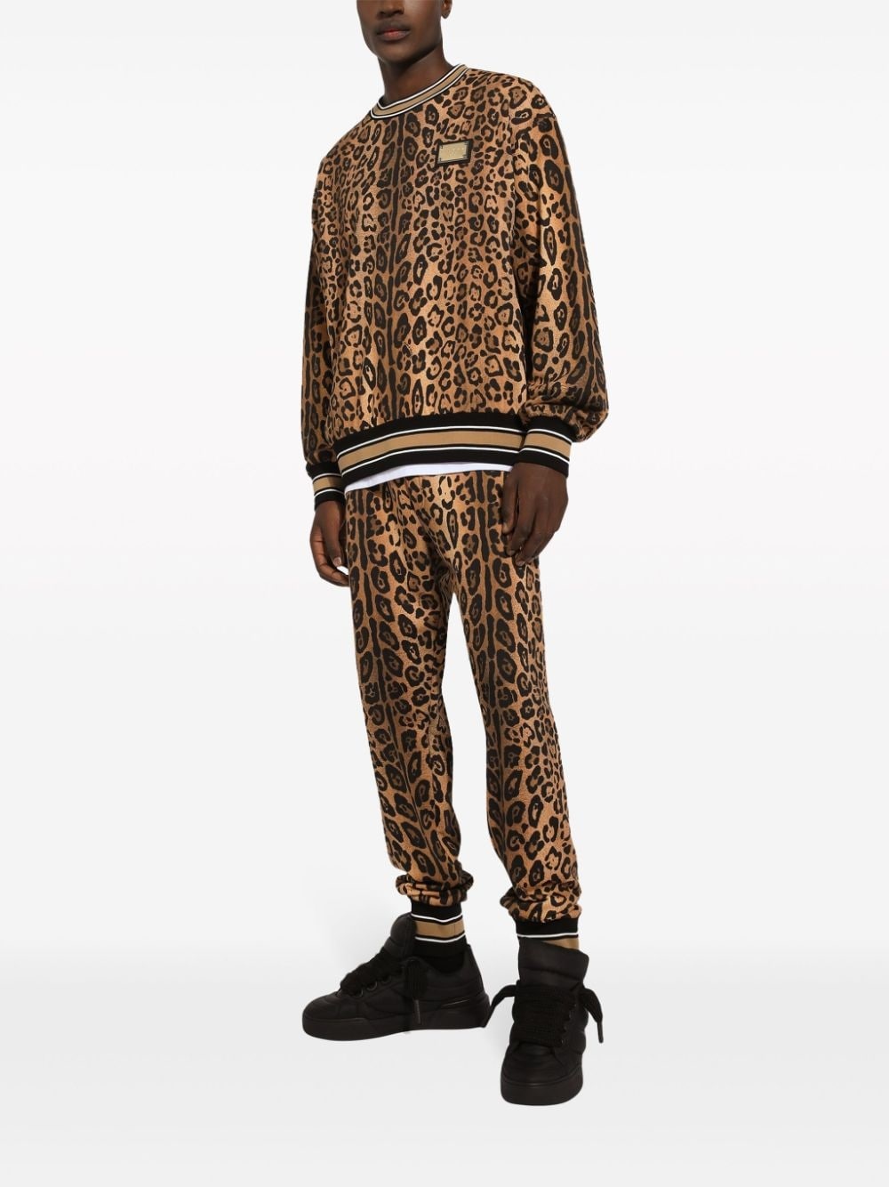 leopard-print cotton sweatshirt - 2