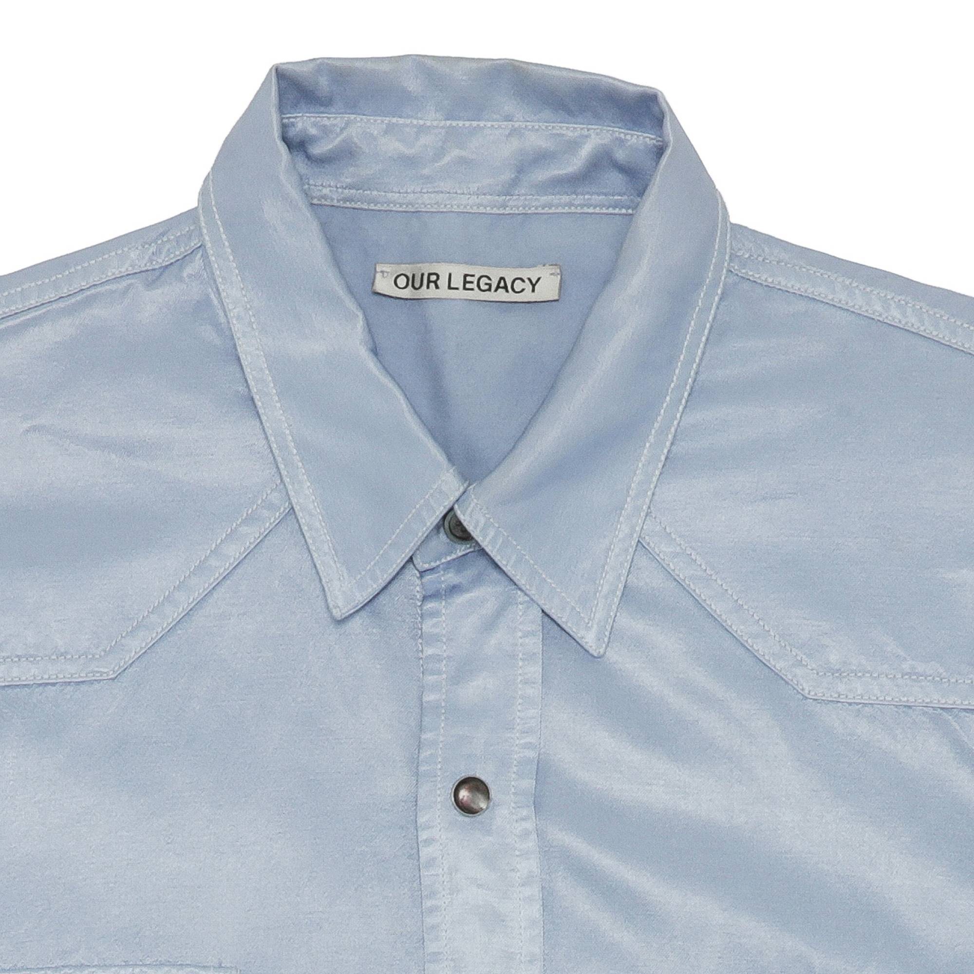 Our Legacy Satin Shirt 'Blue' - 3