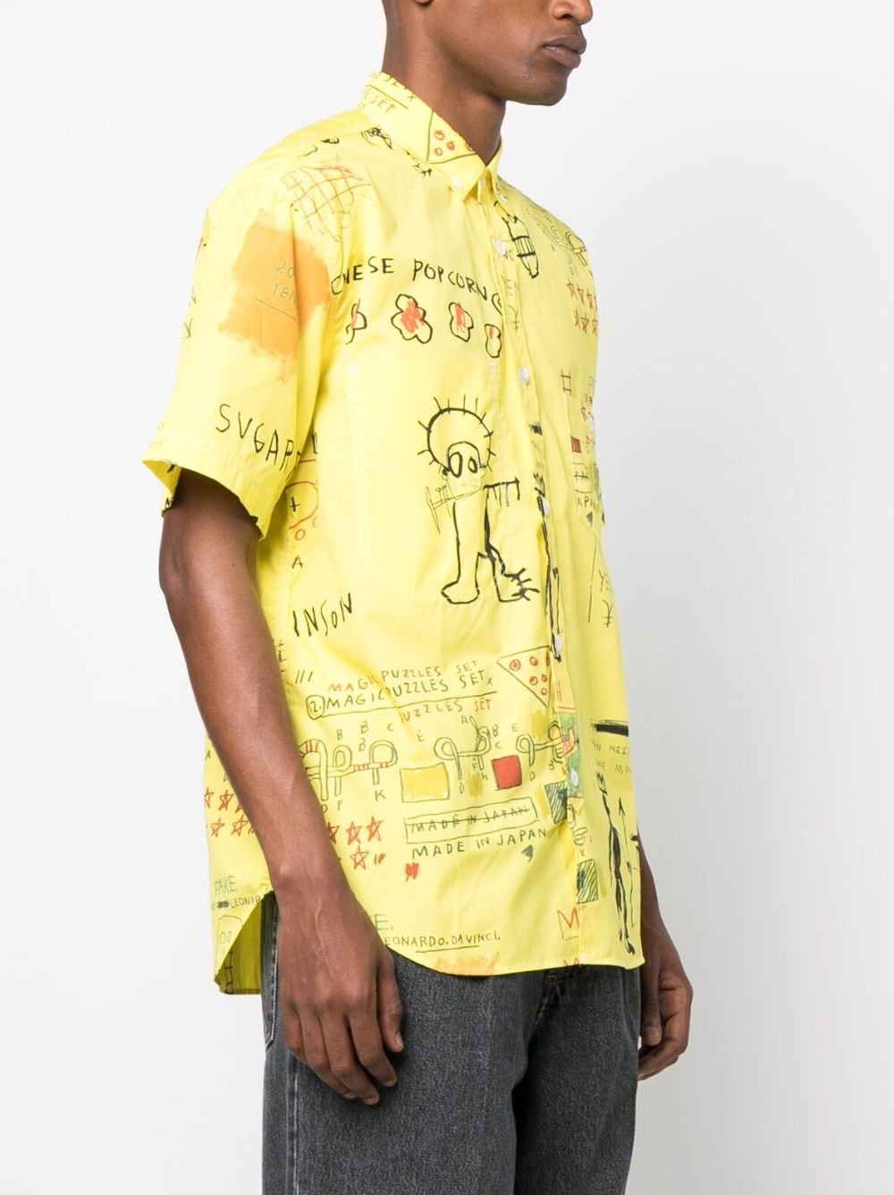 illustration-print cotton shirt - 3