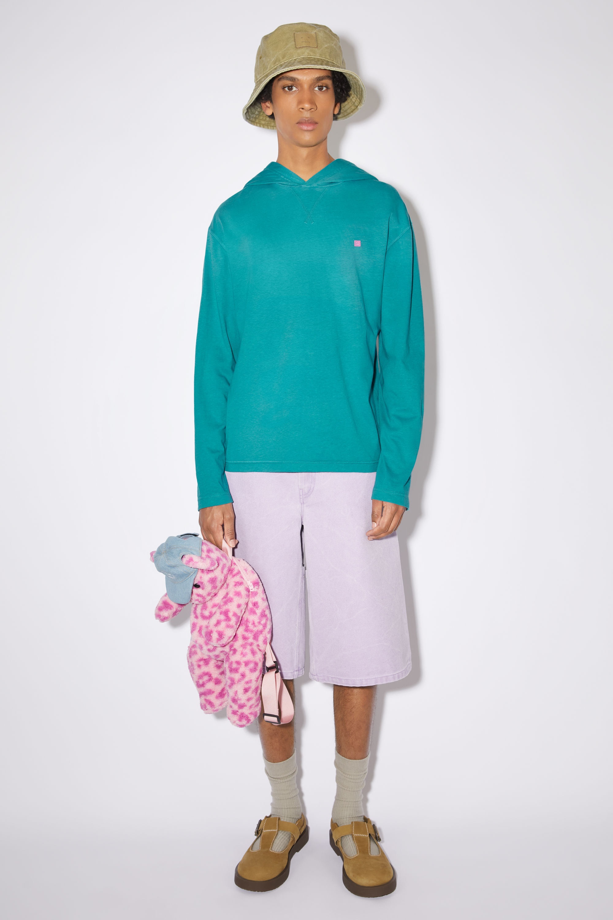 Hooded sweater- Regular fit - Sea green - 2