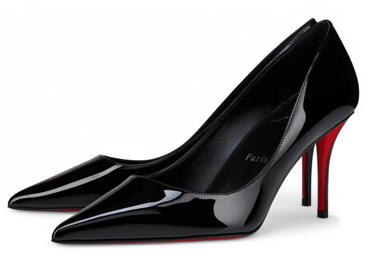 Christian Louboutin Miss Z 80mm Pump Black Patent Calf Leather - 2